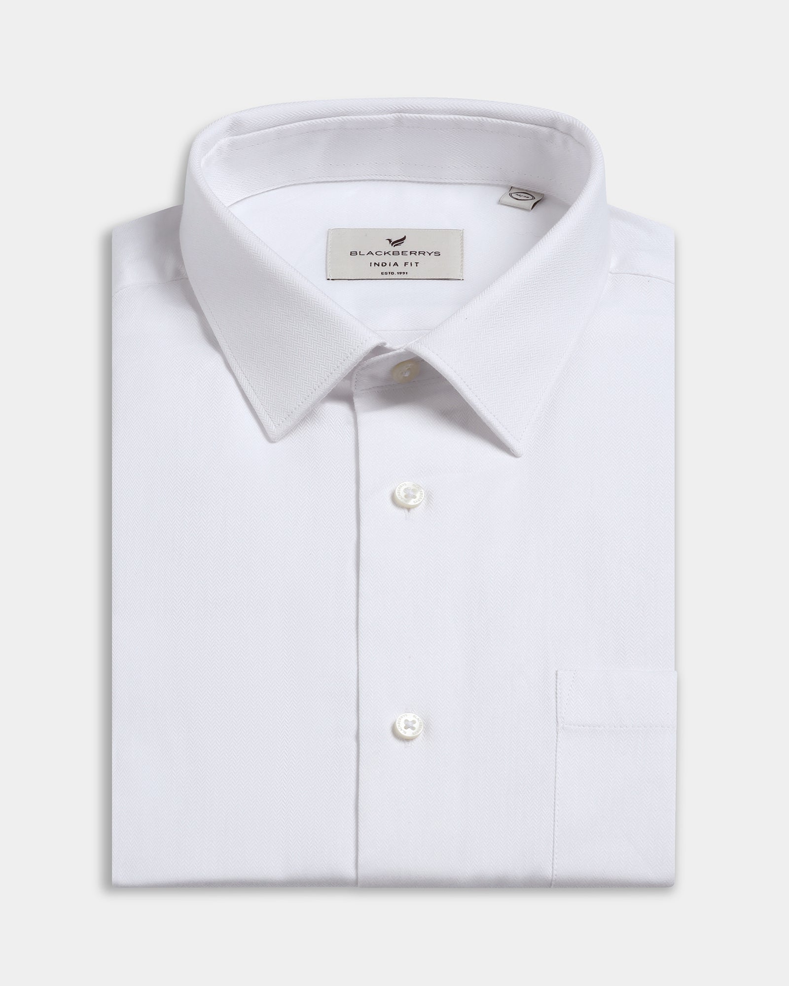 White Textured Shirt - Malachan