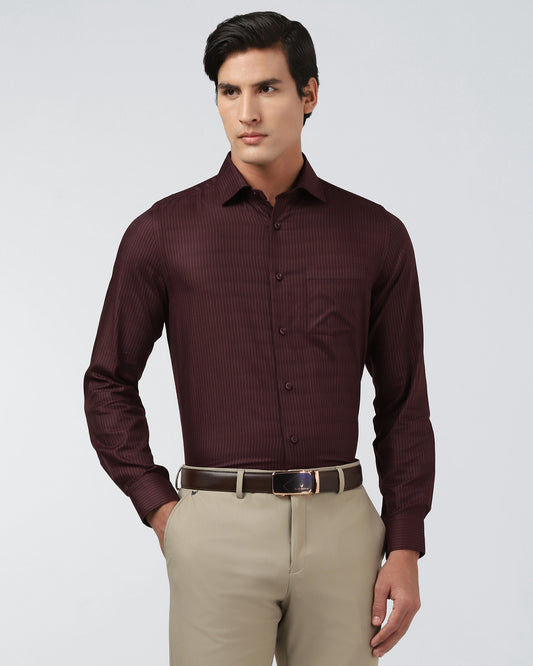 Wine Stripe Shirt - Preston