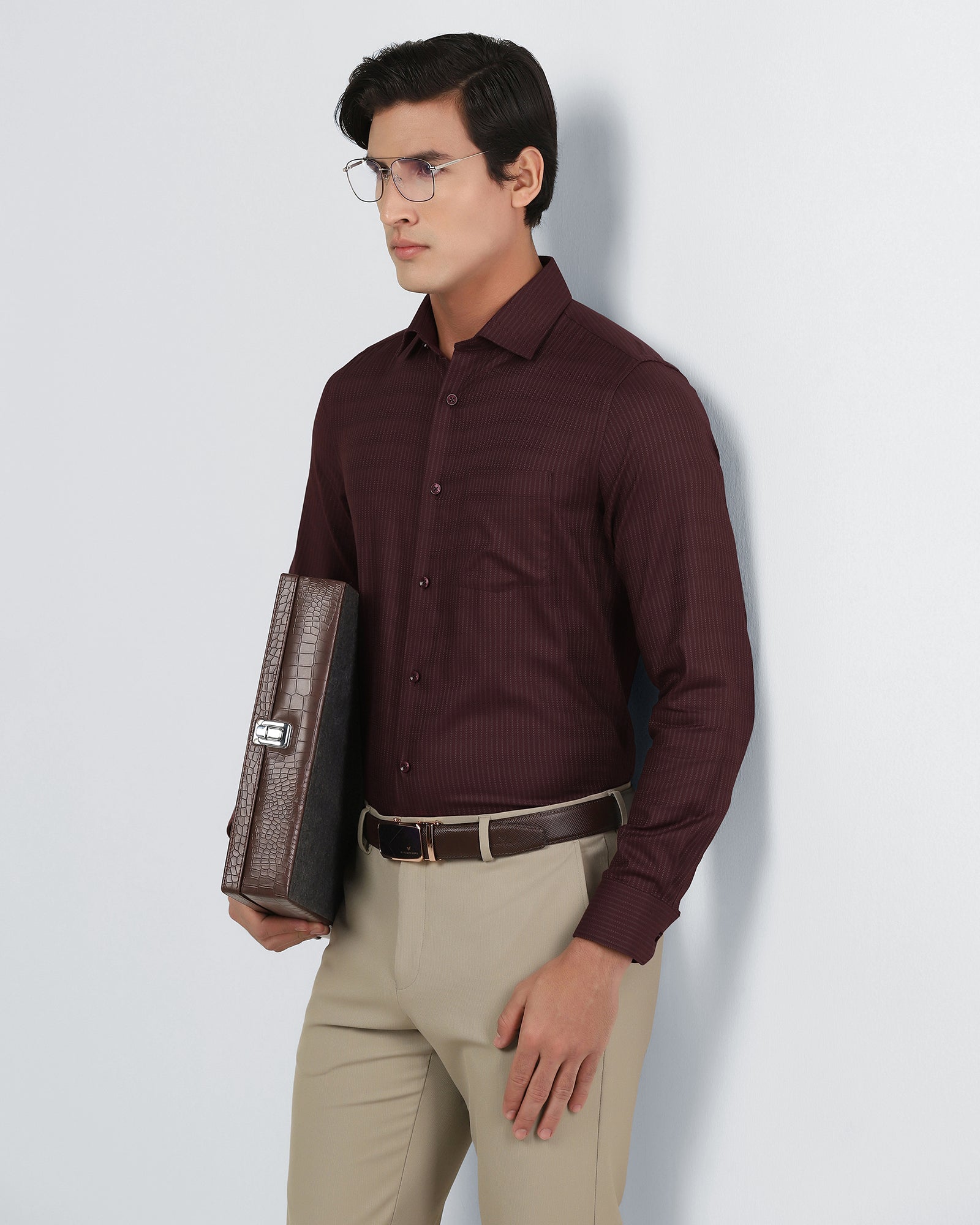 Wine Stripe Shirt - Preston