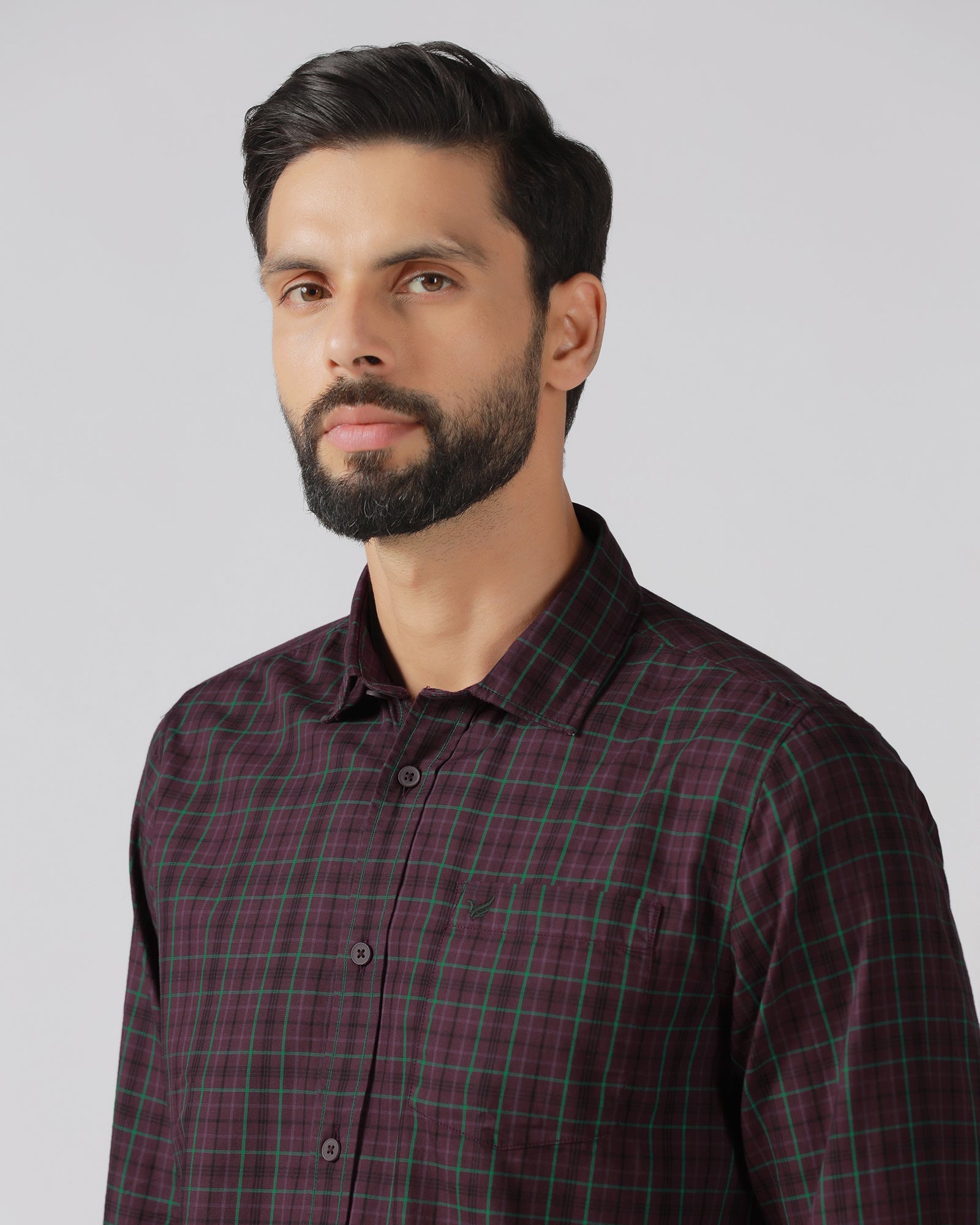 Wine Check Shirt - Bimer