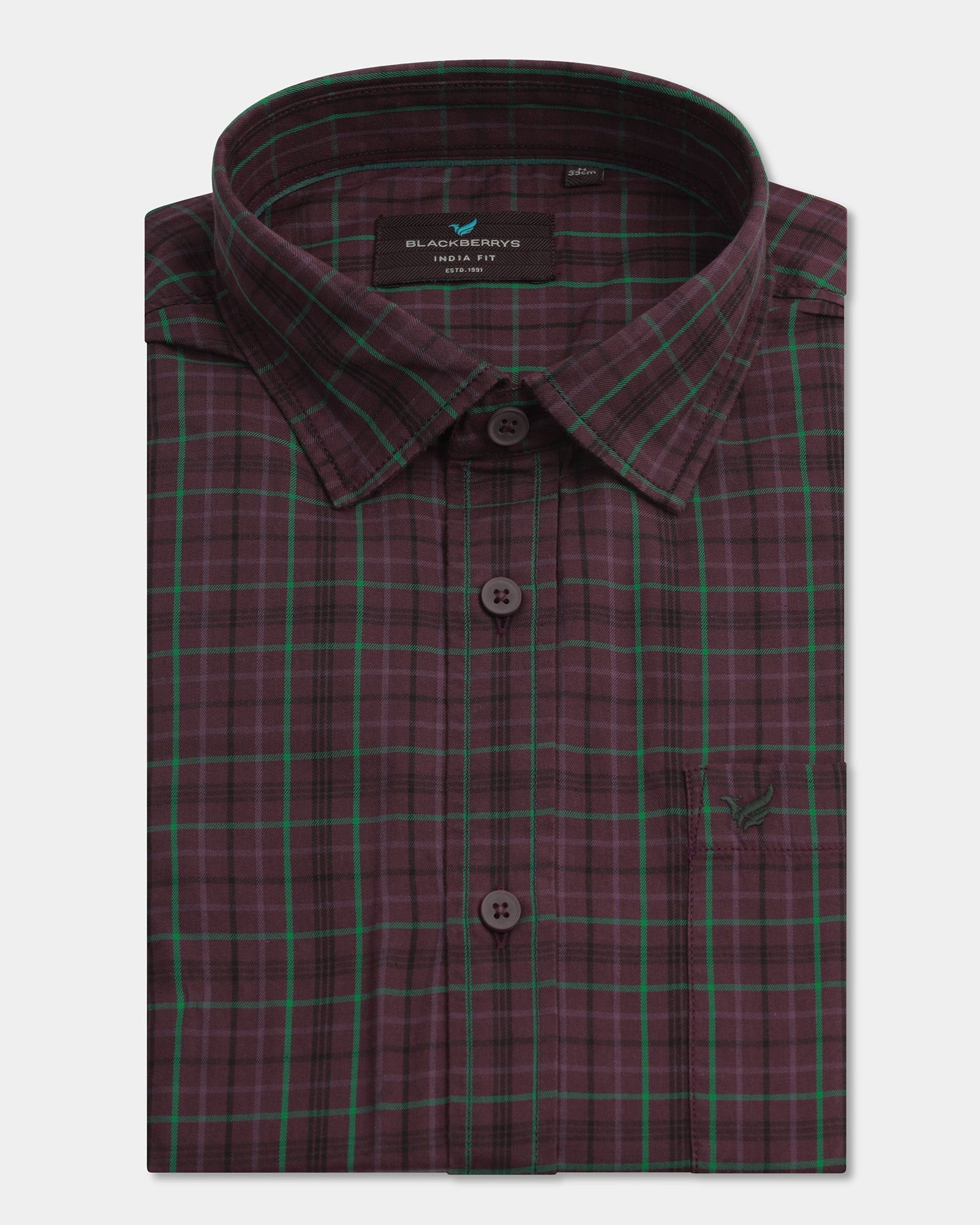Wine Check Shirt - Bimer