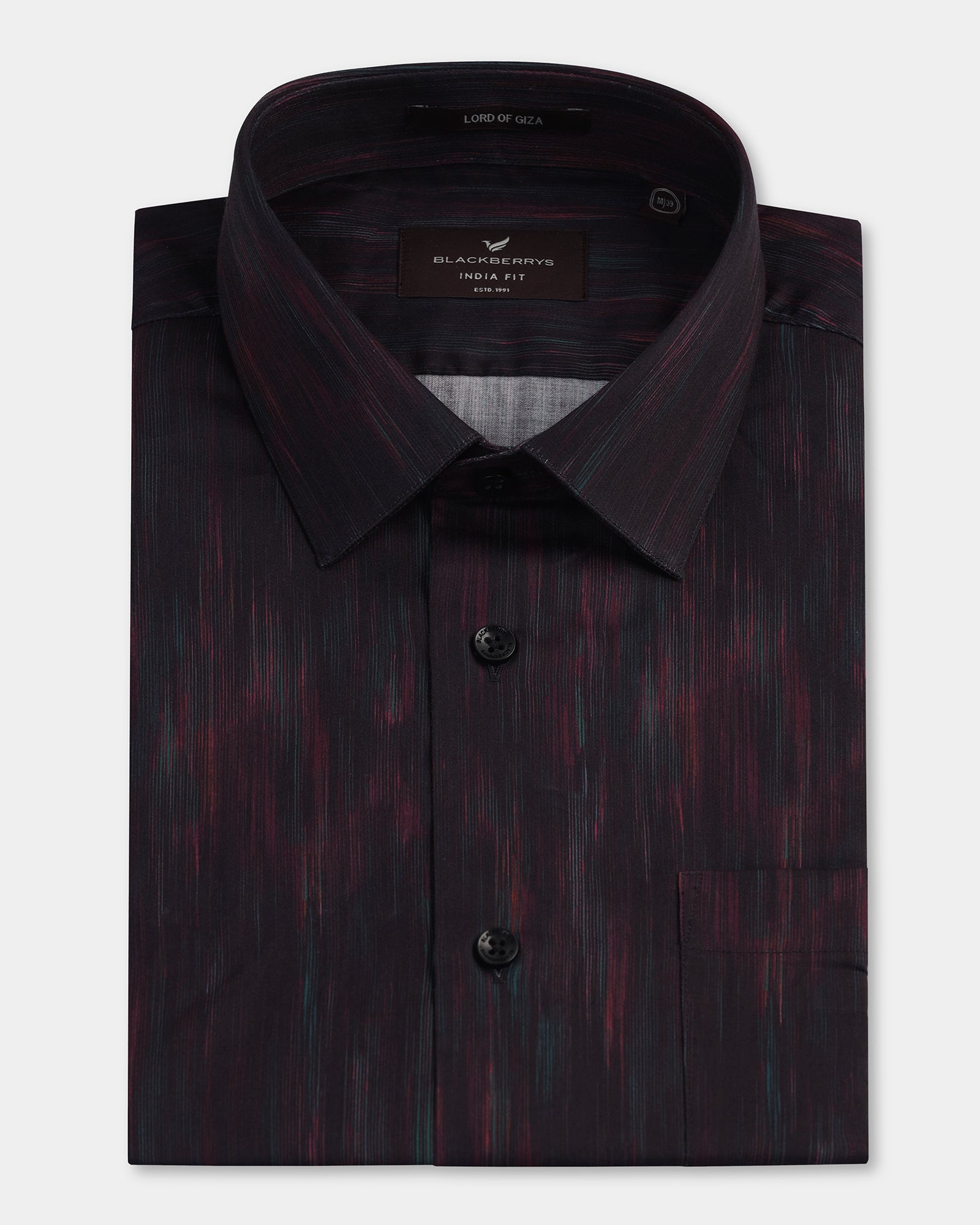 Wine Half Sleeve Printed Shirt - Siena