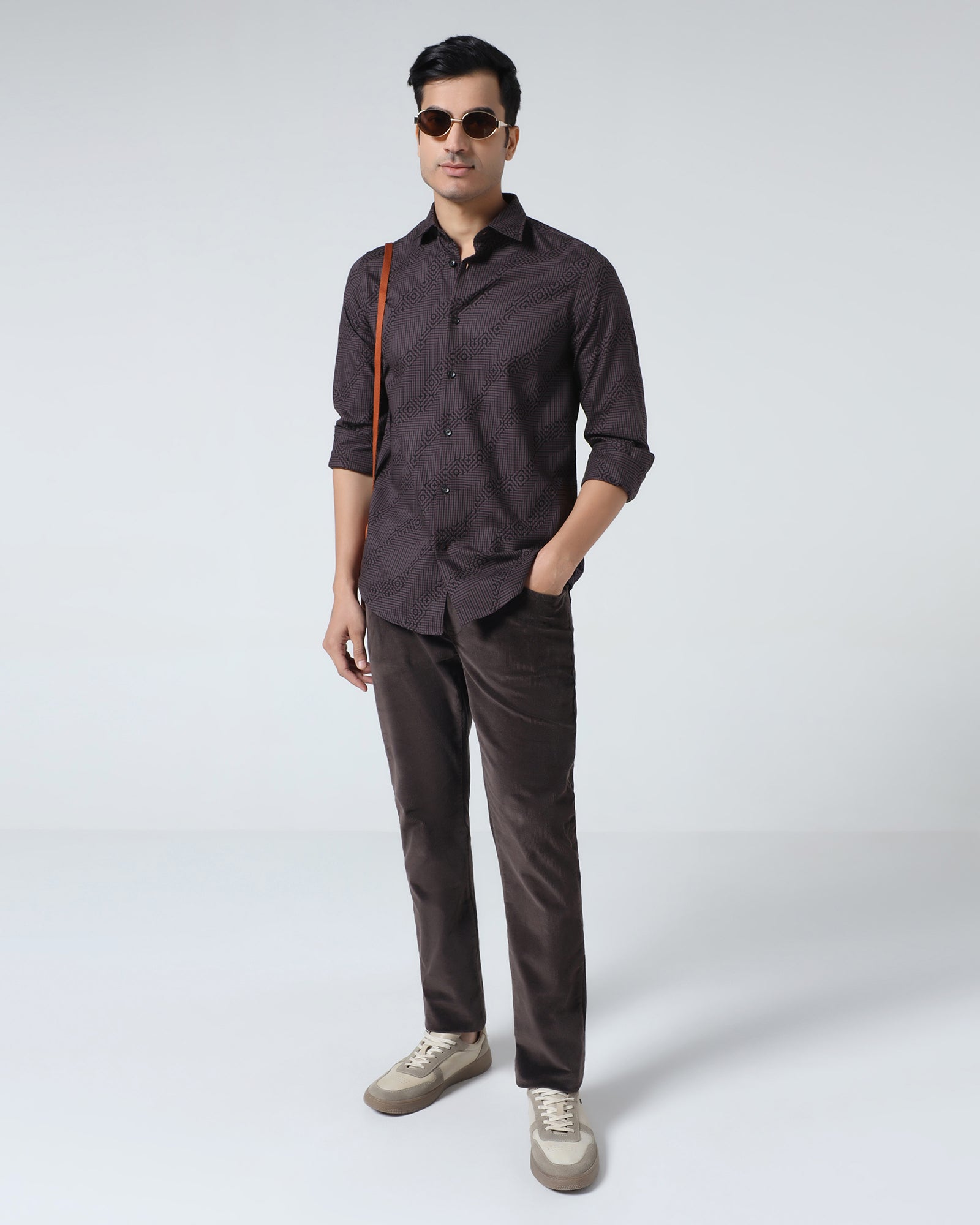 Wine Jacquard Shirt - Neol