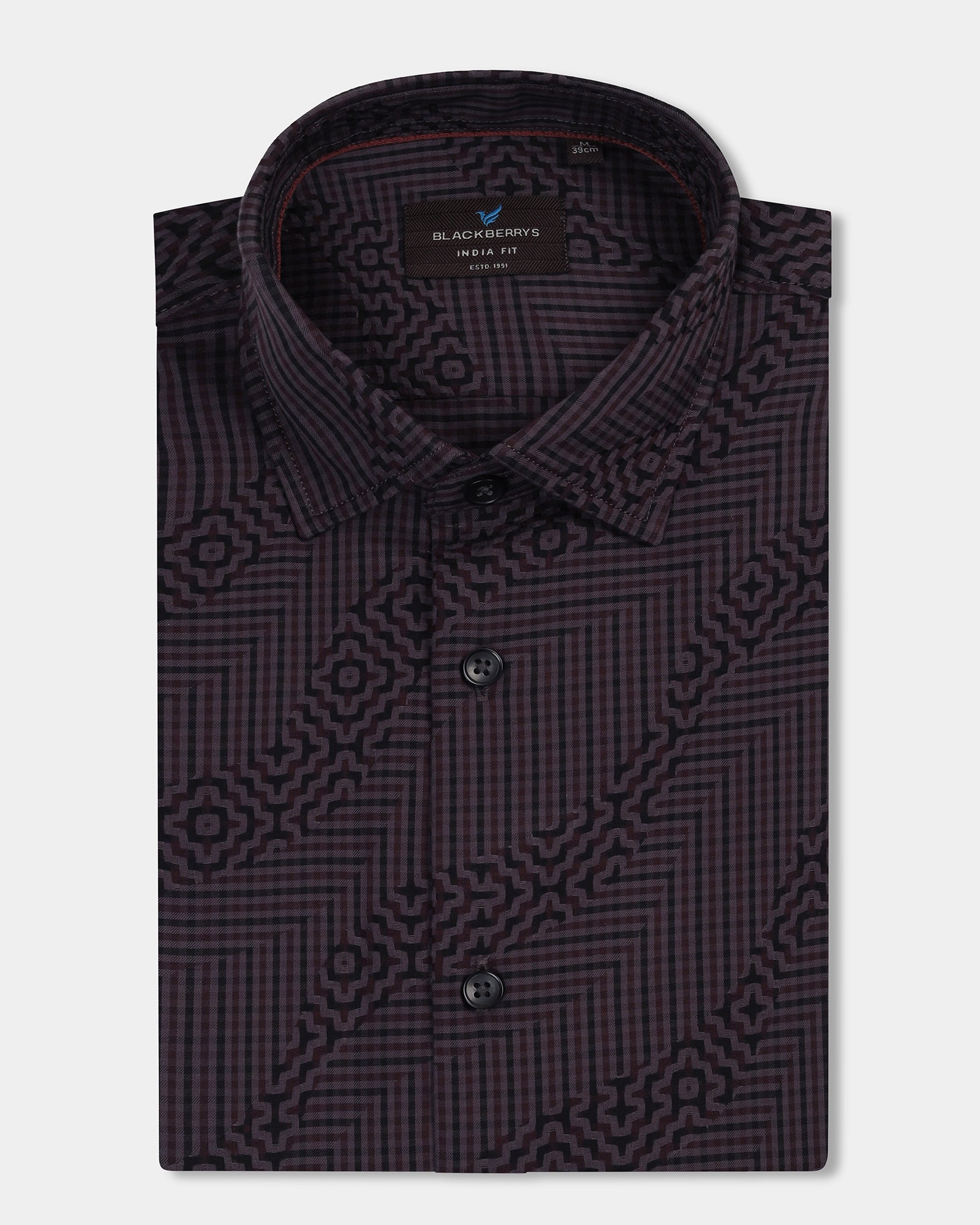 Wine Jacquard Shirt - Neol