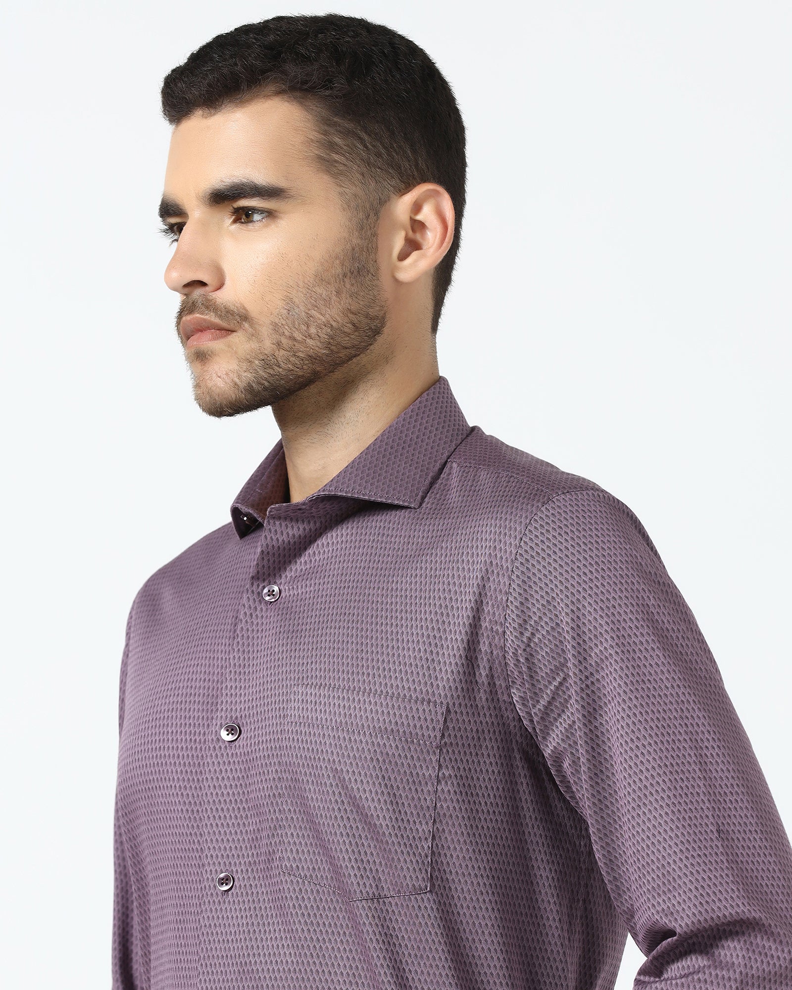 Wine Jacquard Shirt - Pedro