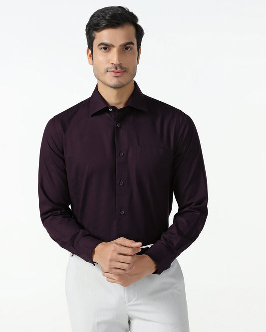 Wine Jacquard Shirt - Romeo