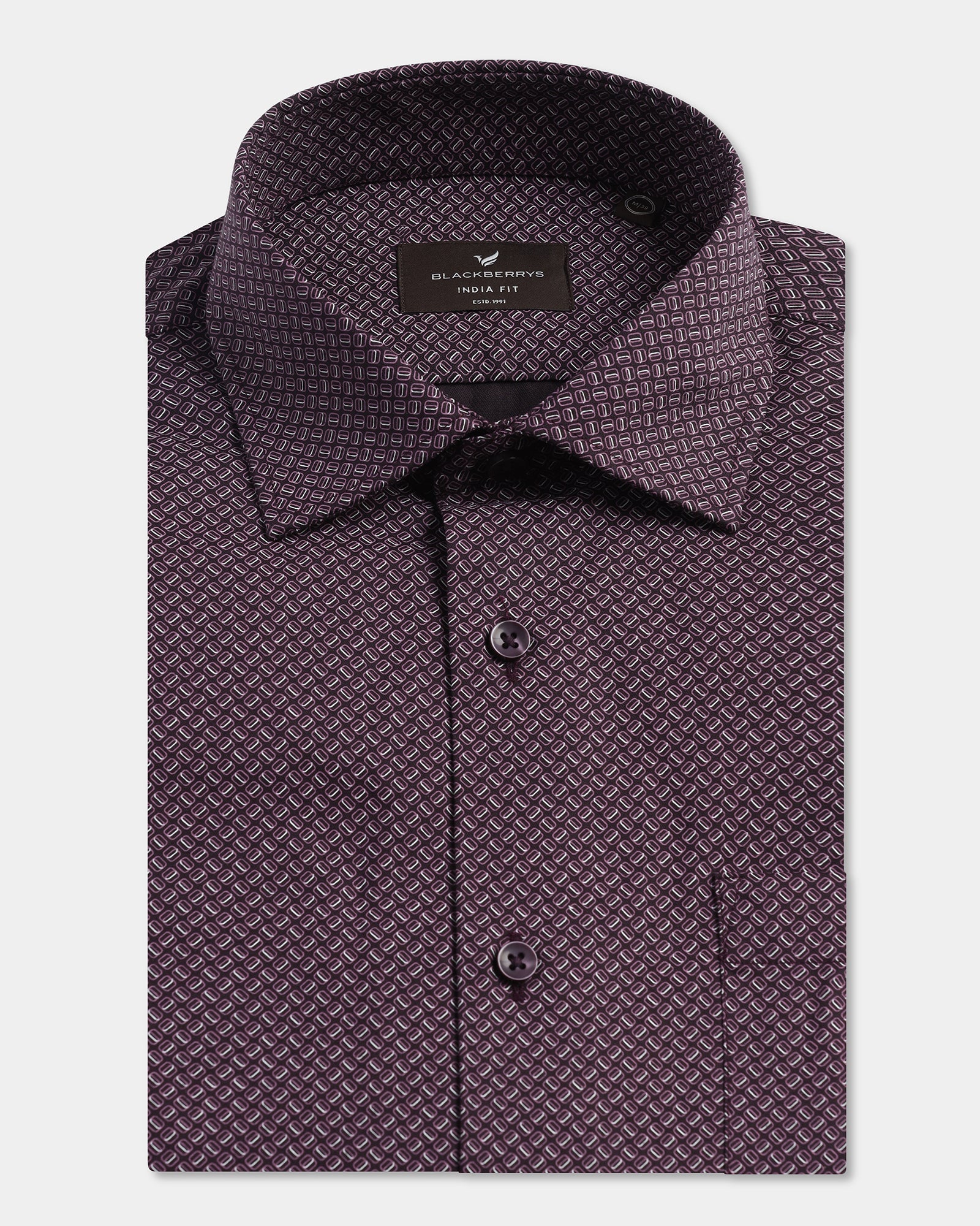 Wine Printed Shirt - Cyrus