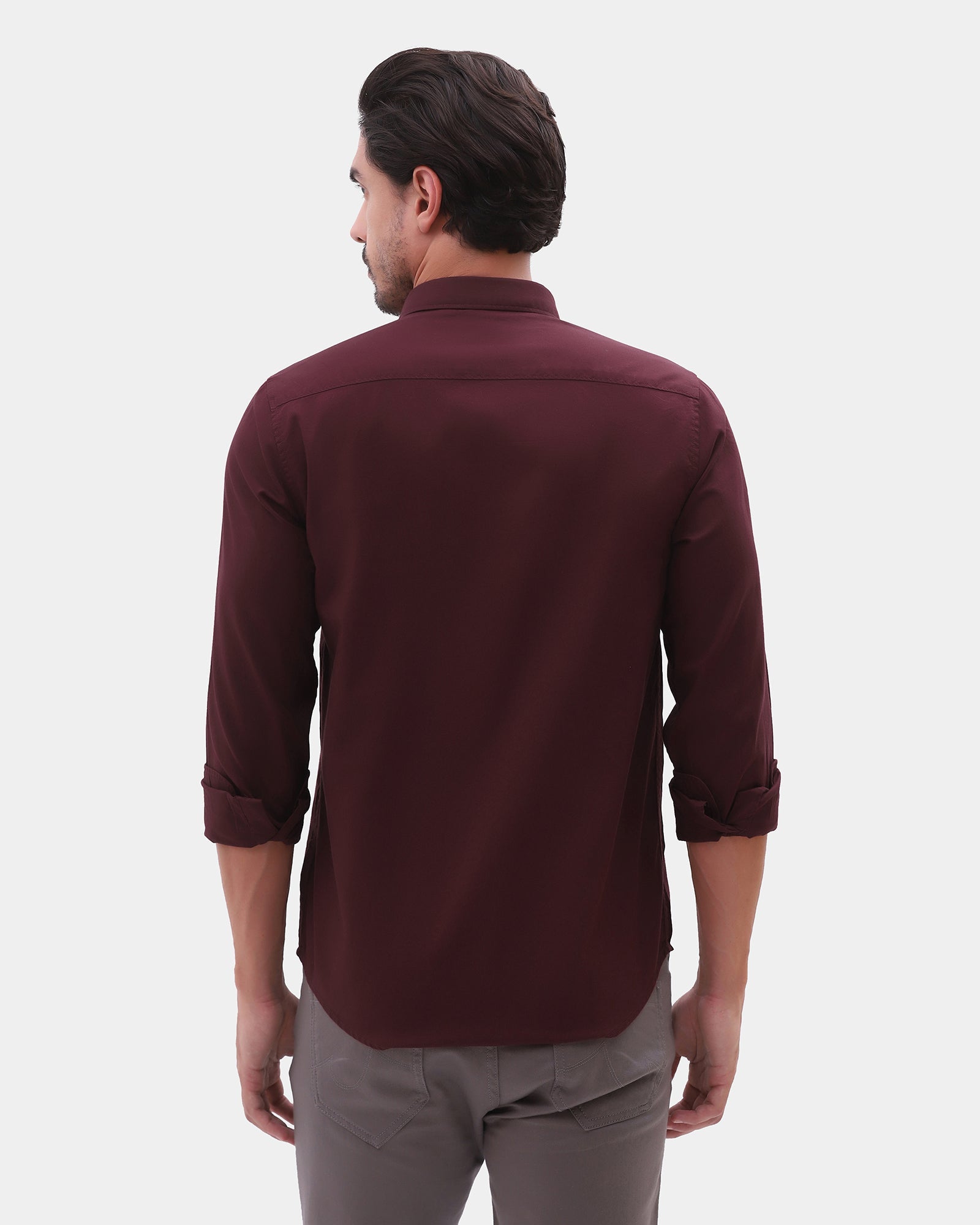 Wine Printed Shirt - Gebbew