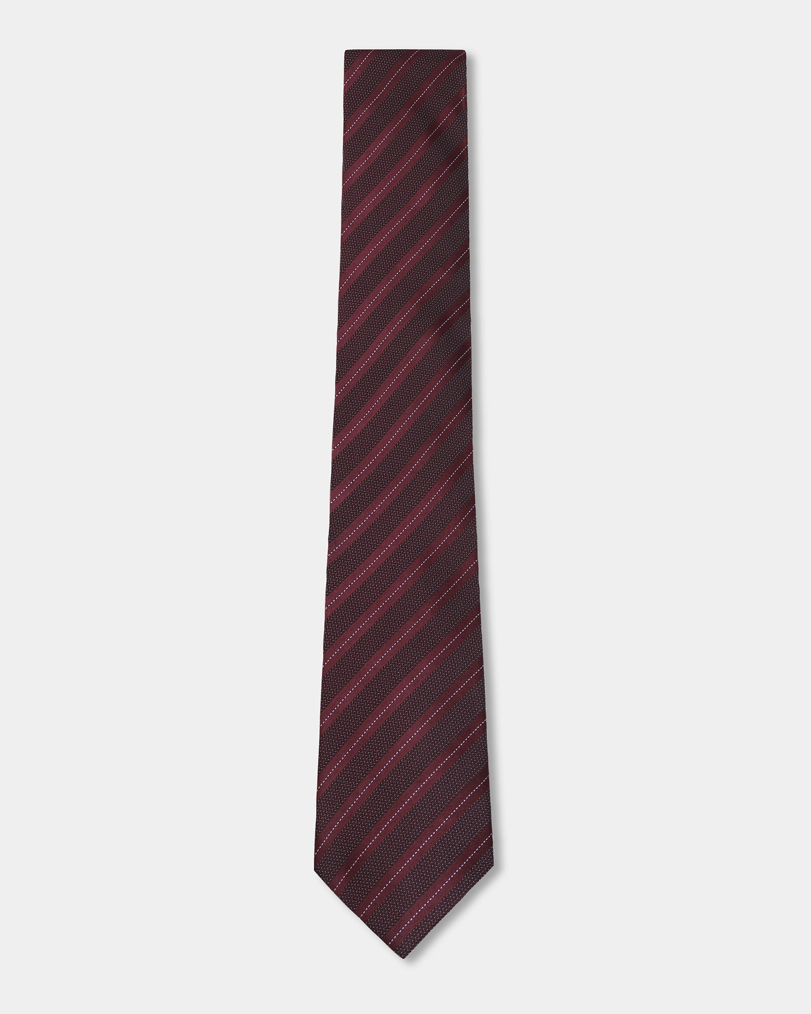 Wine Silk Jacquard Tie - Aras