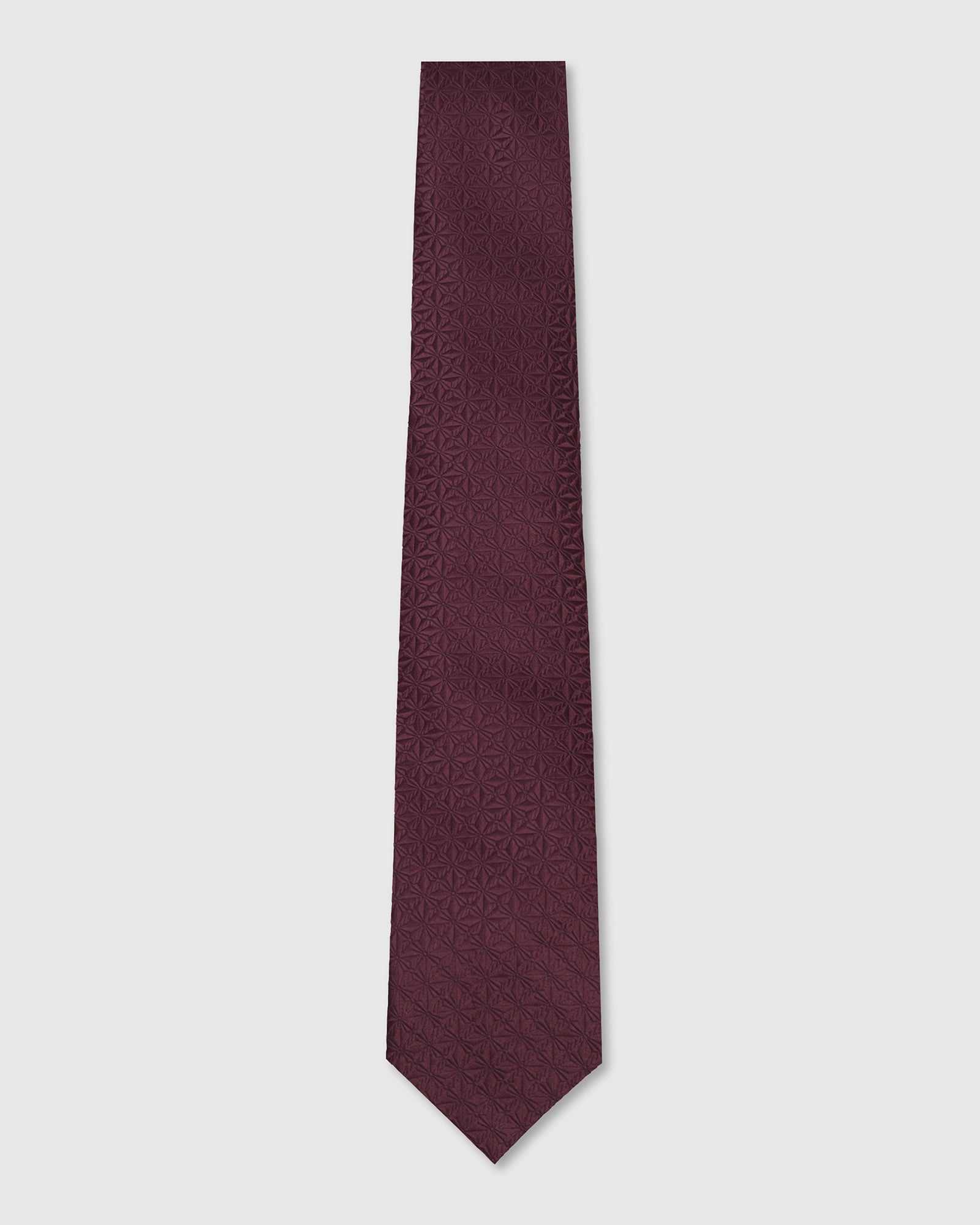 Wine Silk Jacquard Tie - Wilber