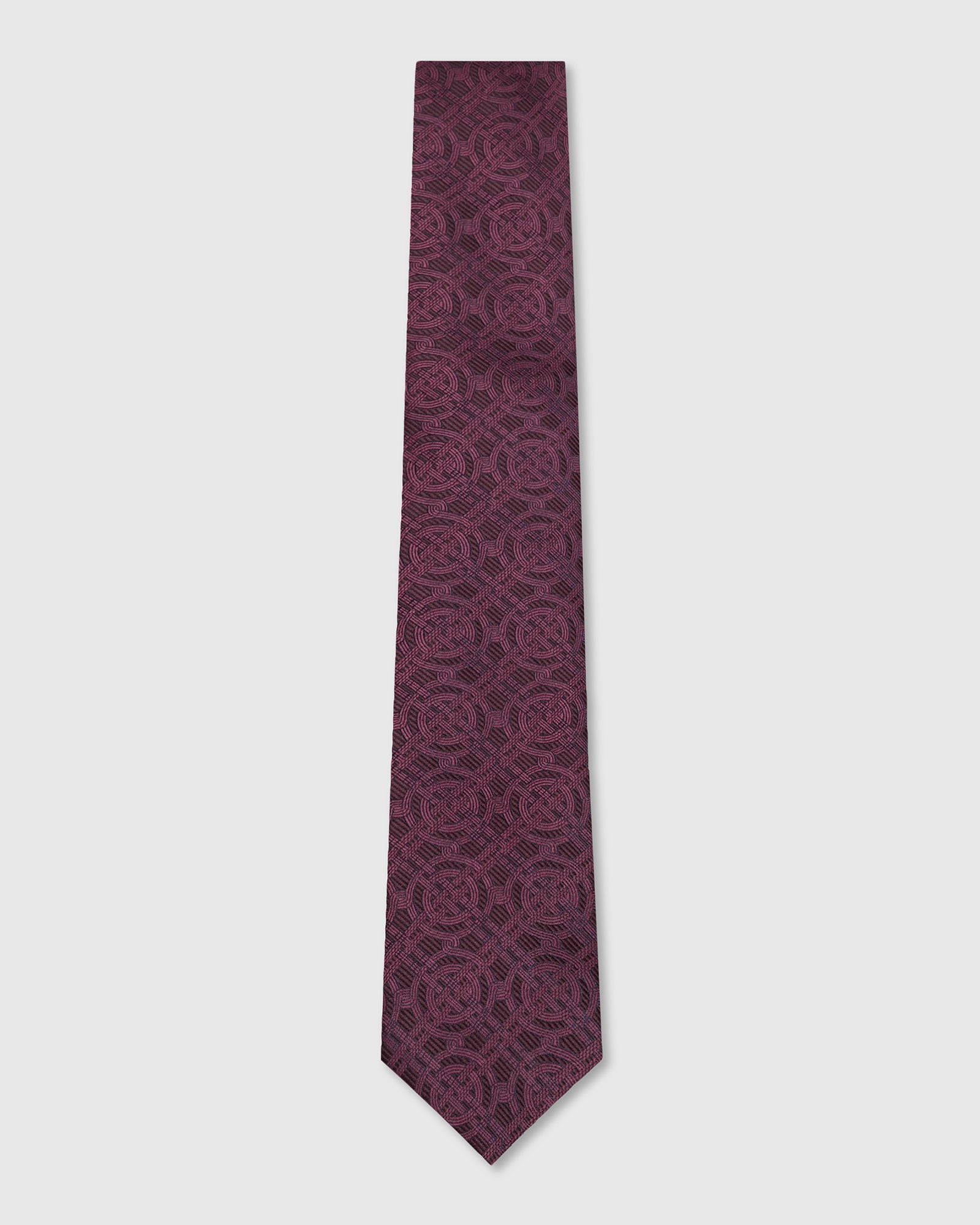 Wine Silk Jacquard Tie - Wynston