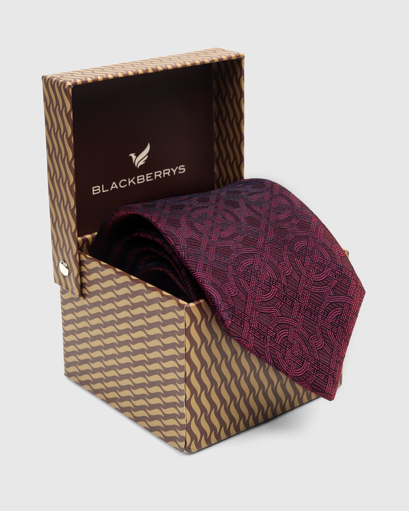 Wine Silk Jacquard Tie - Wynston