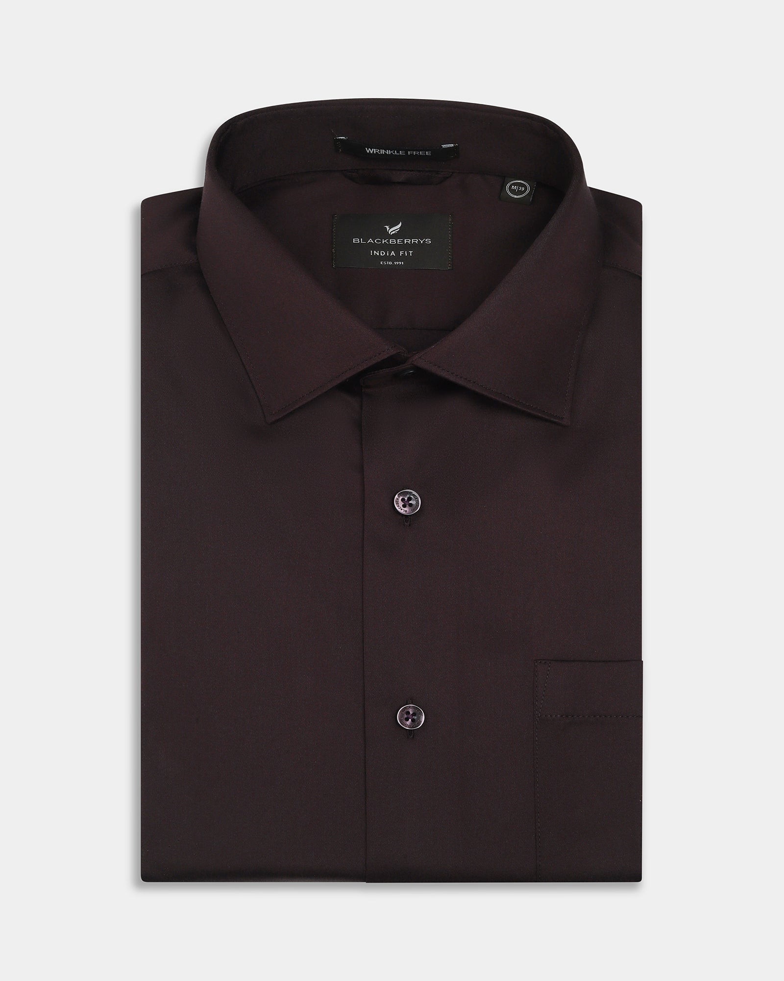 Wine Solid Shirt - Sylvia