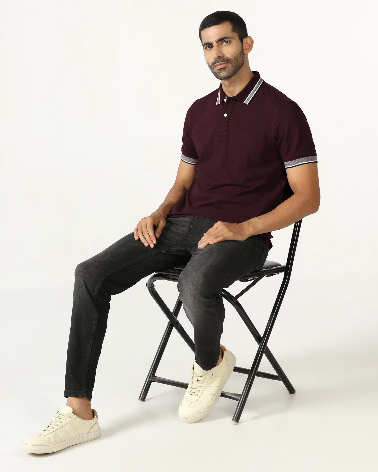 Wine Solid T-Shirt - Taurus