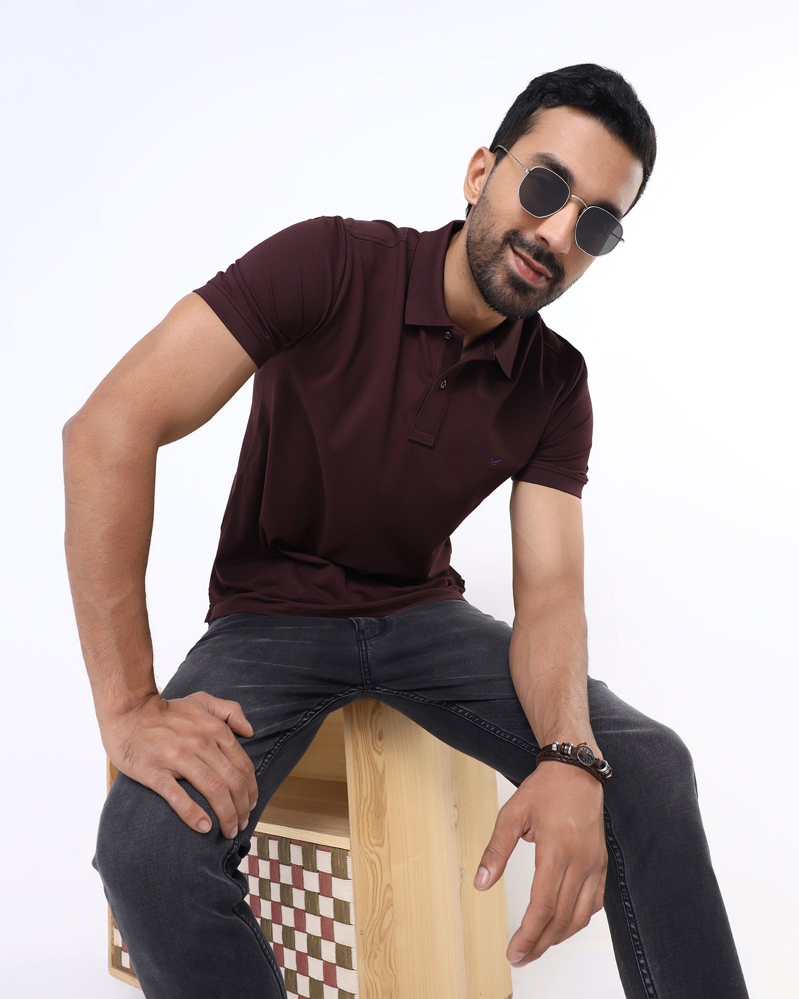 Wine Must Haves Solid Polo - Yukii