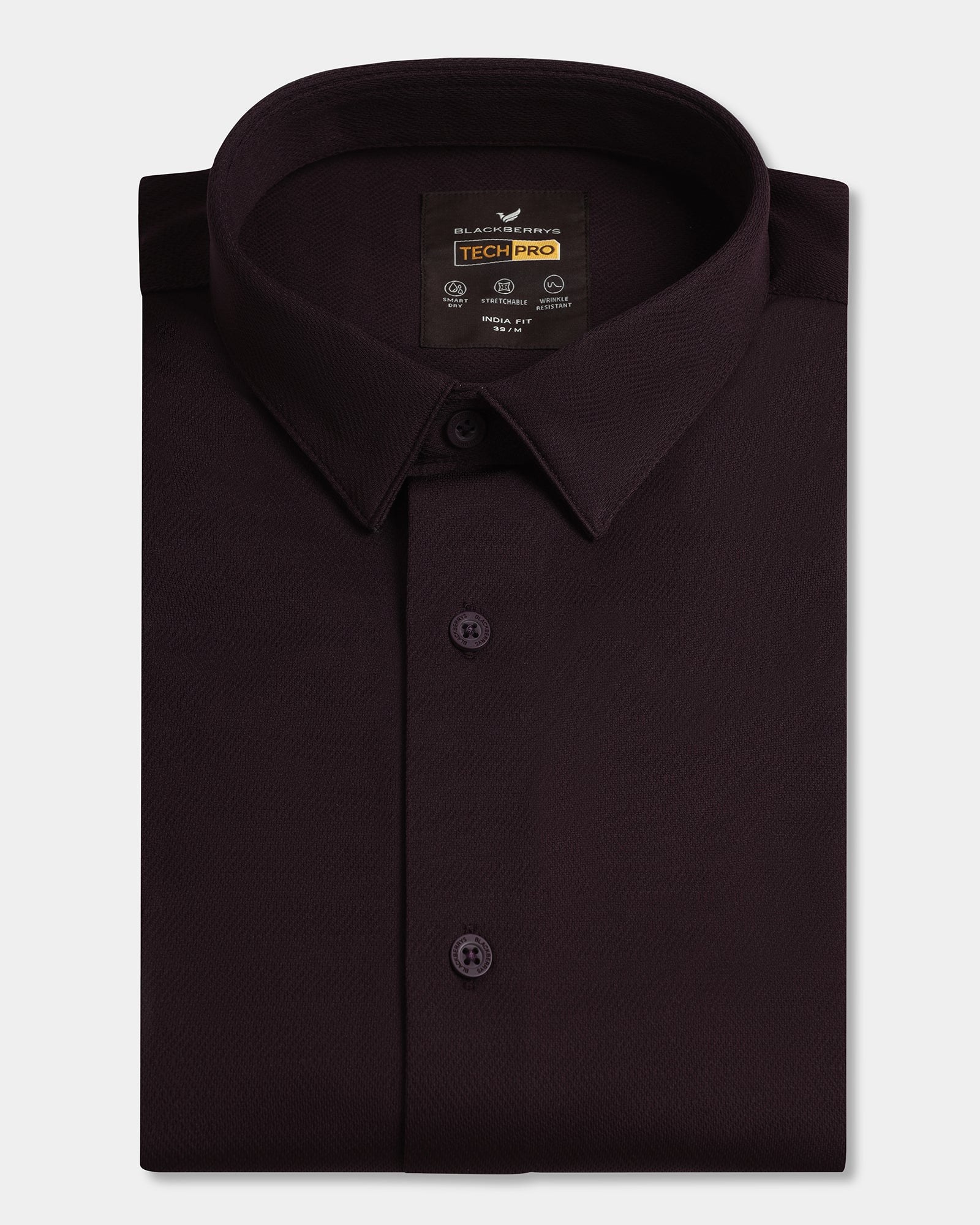 Wine Techpro Stripe Shirt - Keish