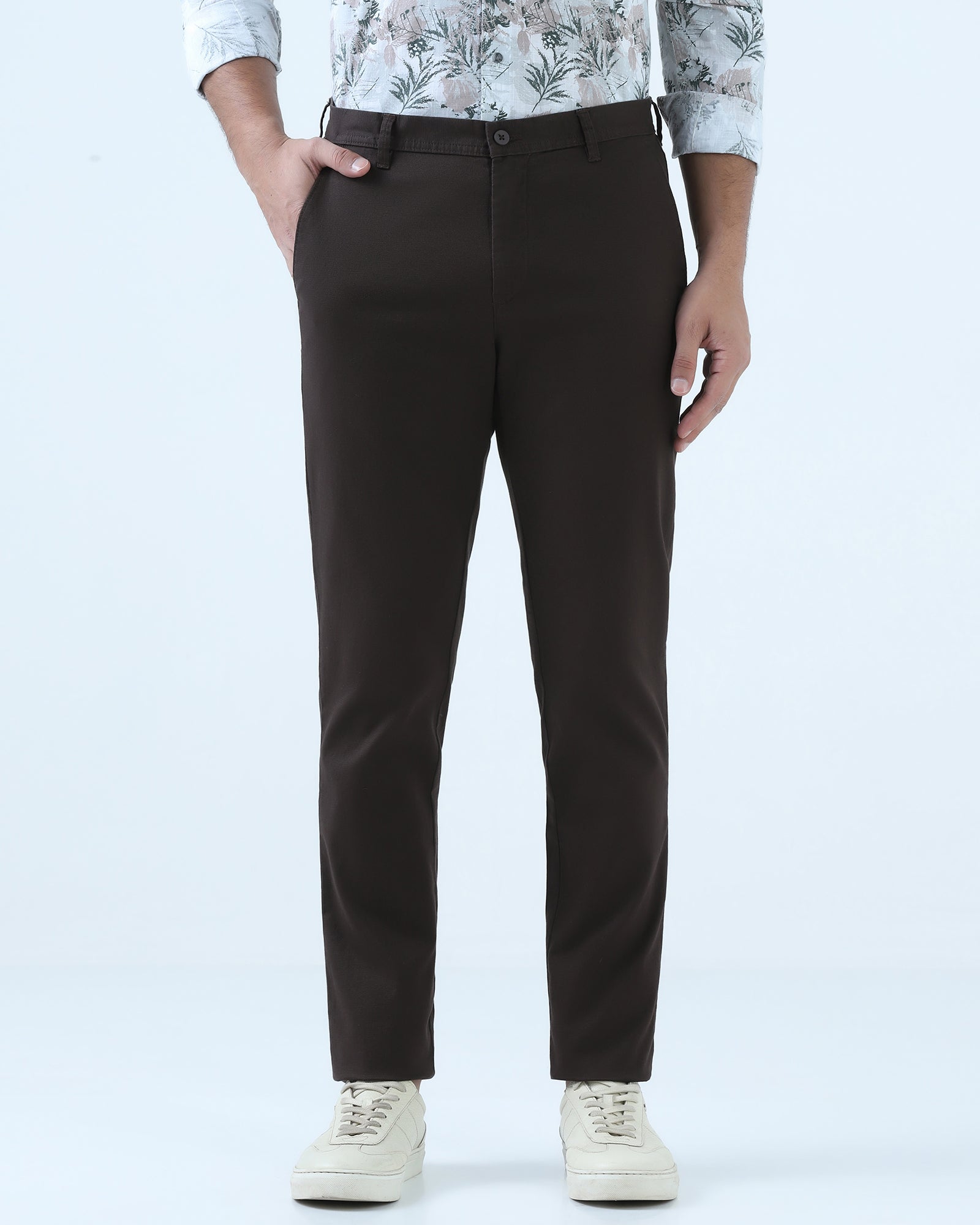 Wine Textured Khakis - Monk
