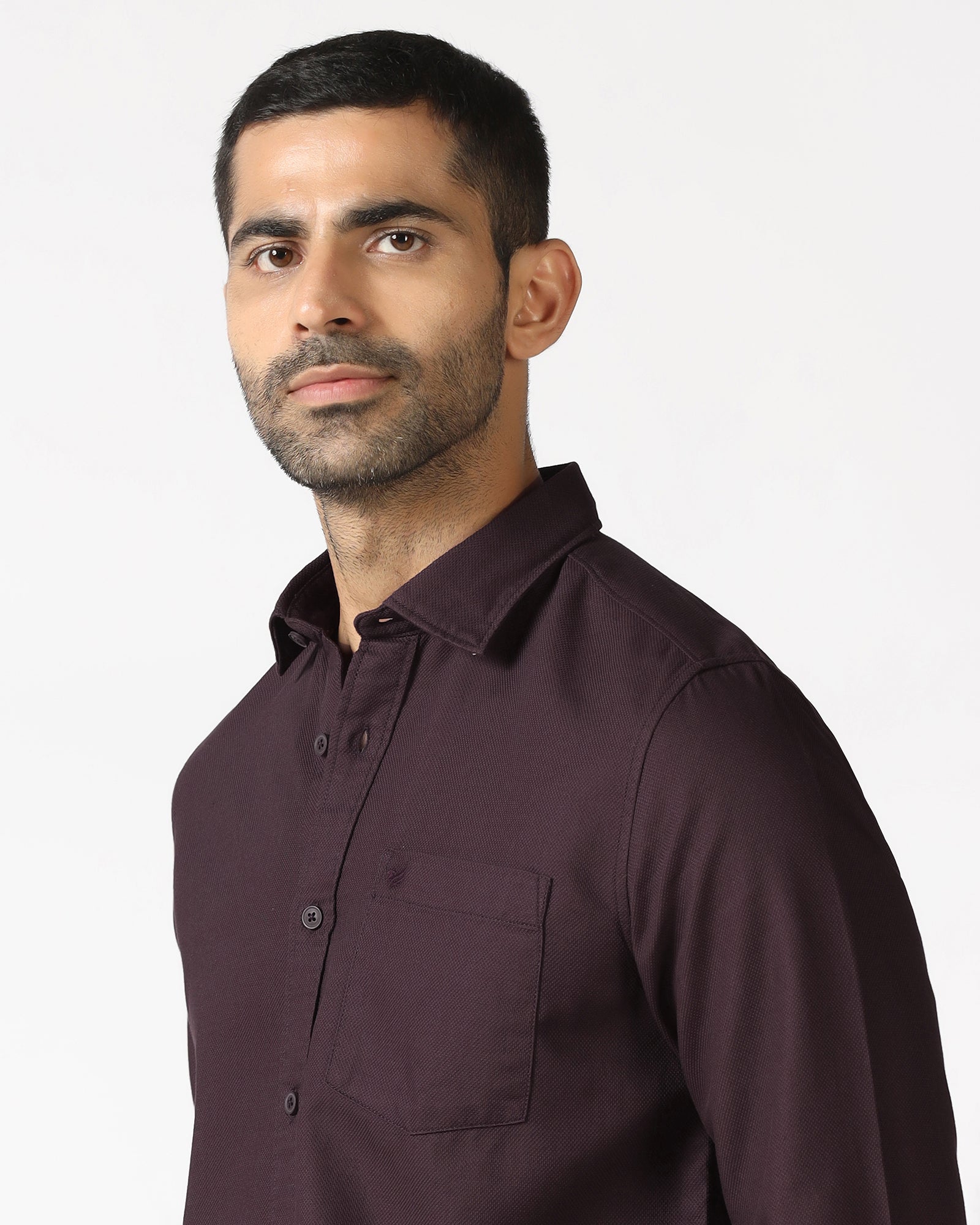 Wine Textured Shirt - Caty
