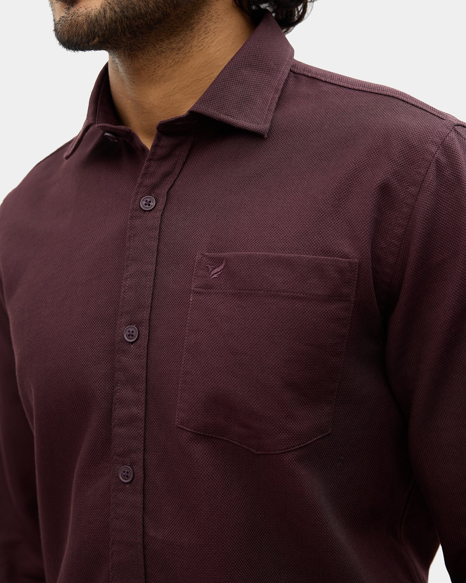 Wine Textured Shirt - Caty