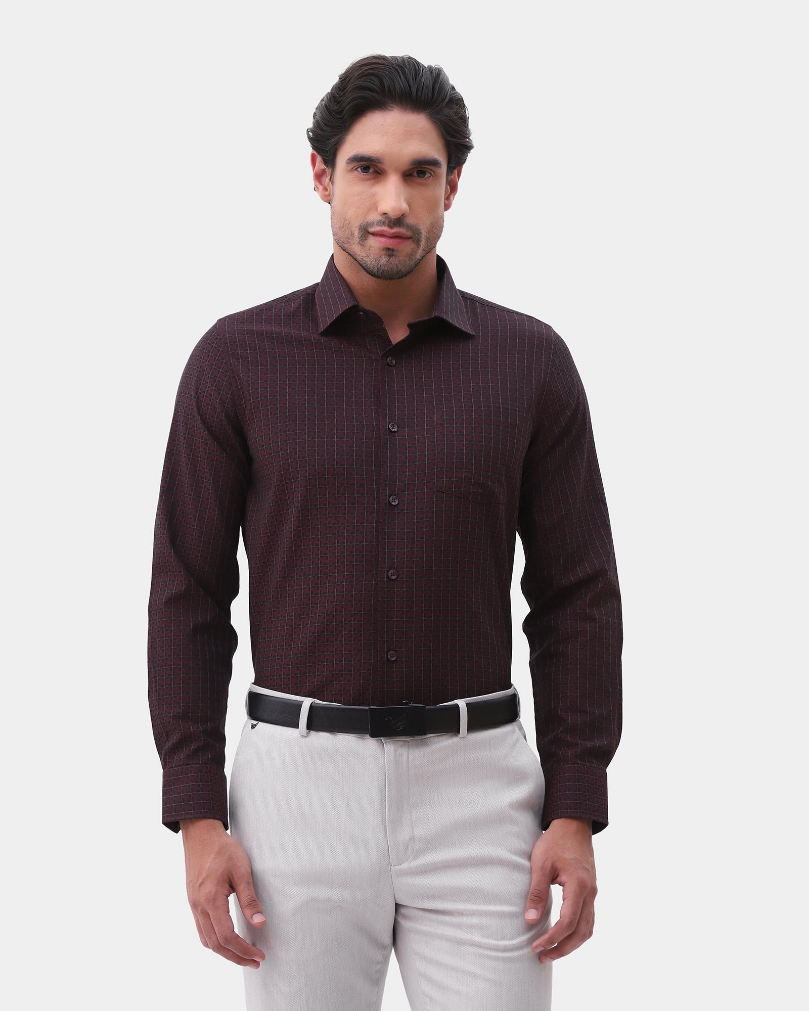 Wine Textured Shirt - Cizok