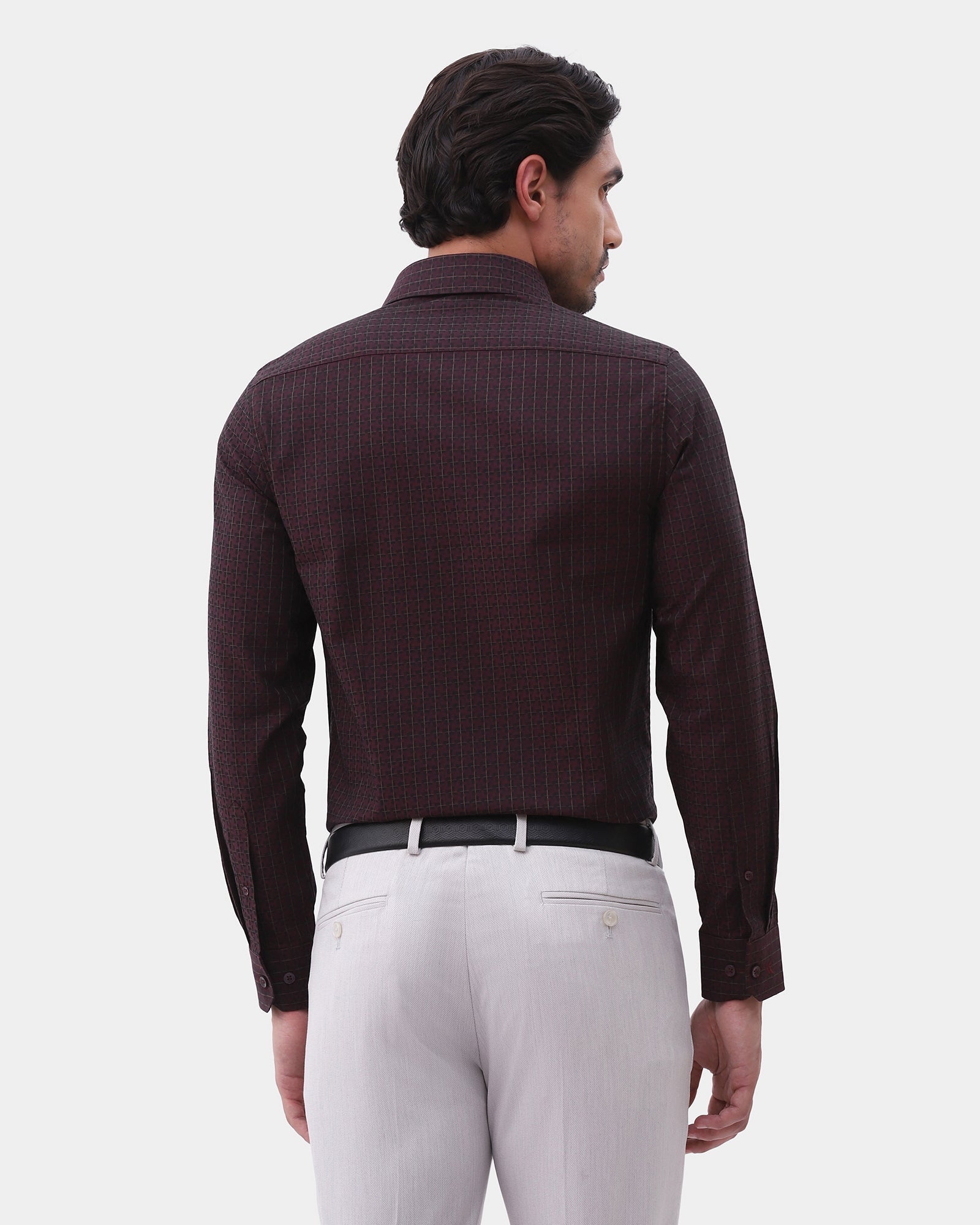 Wine Textured Shirt - Cizok
