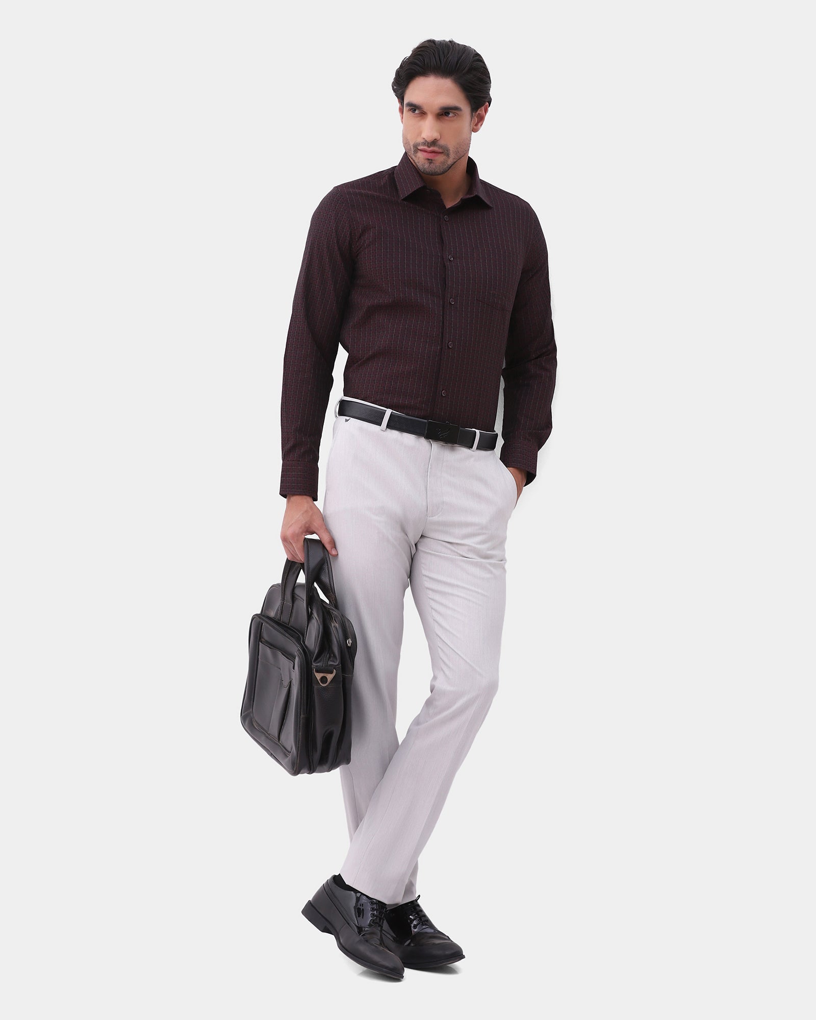 Wine Textured Shirt - Cizok