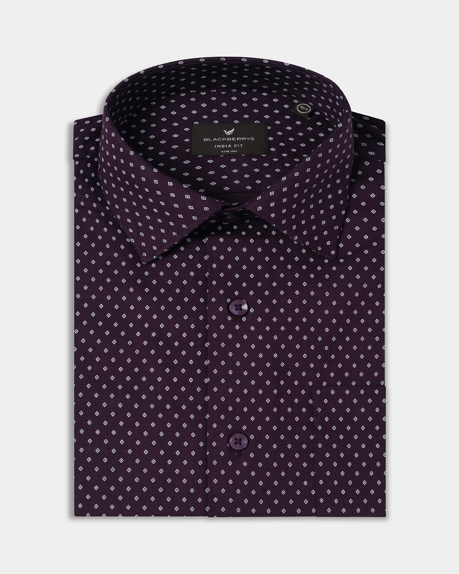 Wine Textured Shirt - Melan