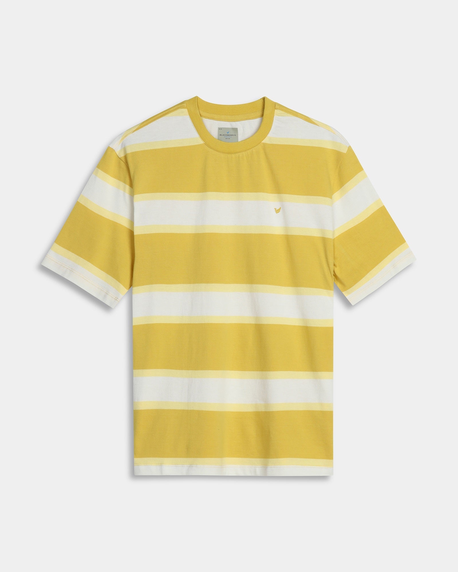 Yellow Crew Neck Stripe T-Shirt - Morris
