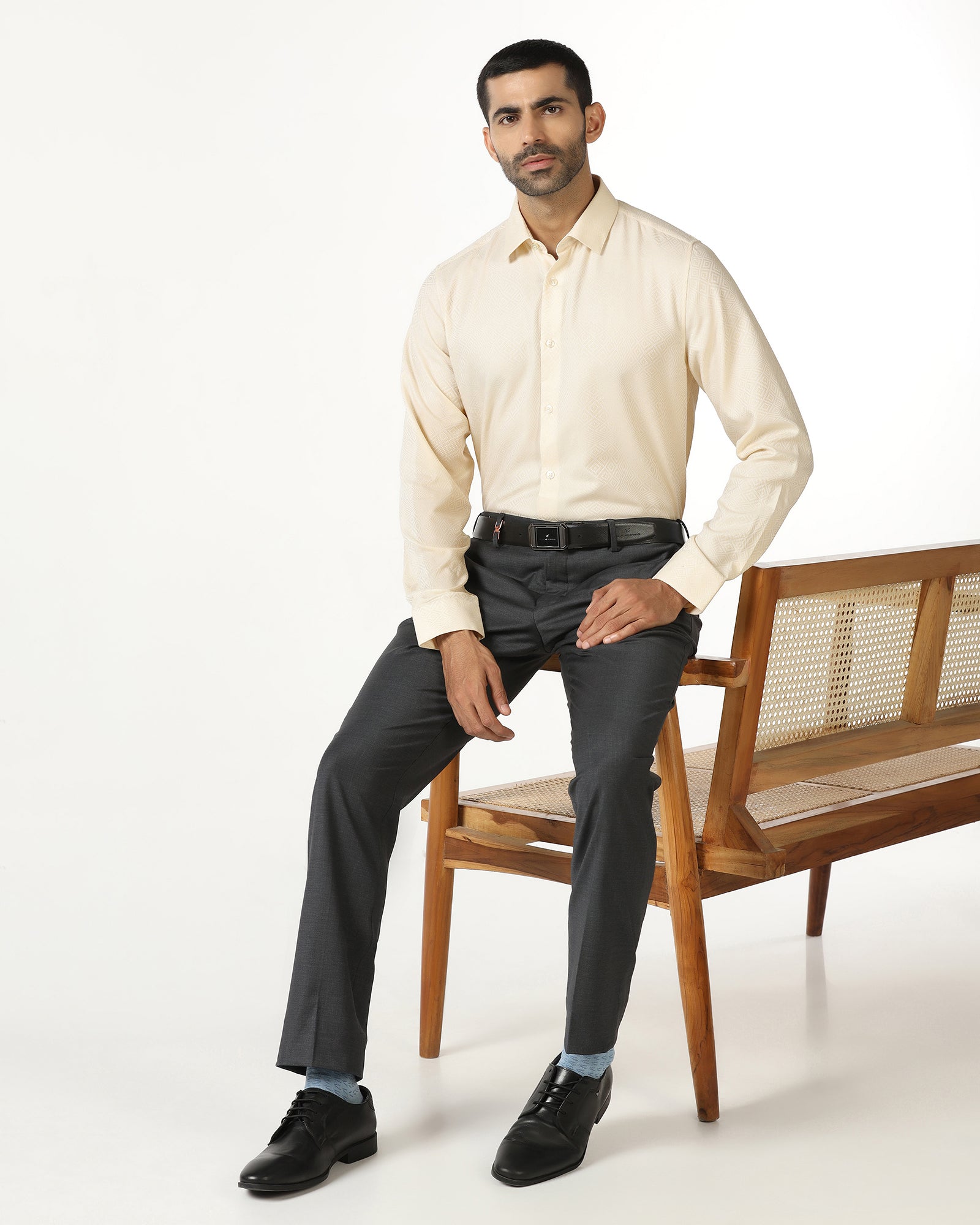 Yellow Jacquard Shirt - Render