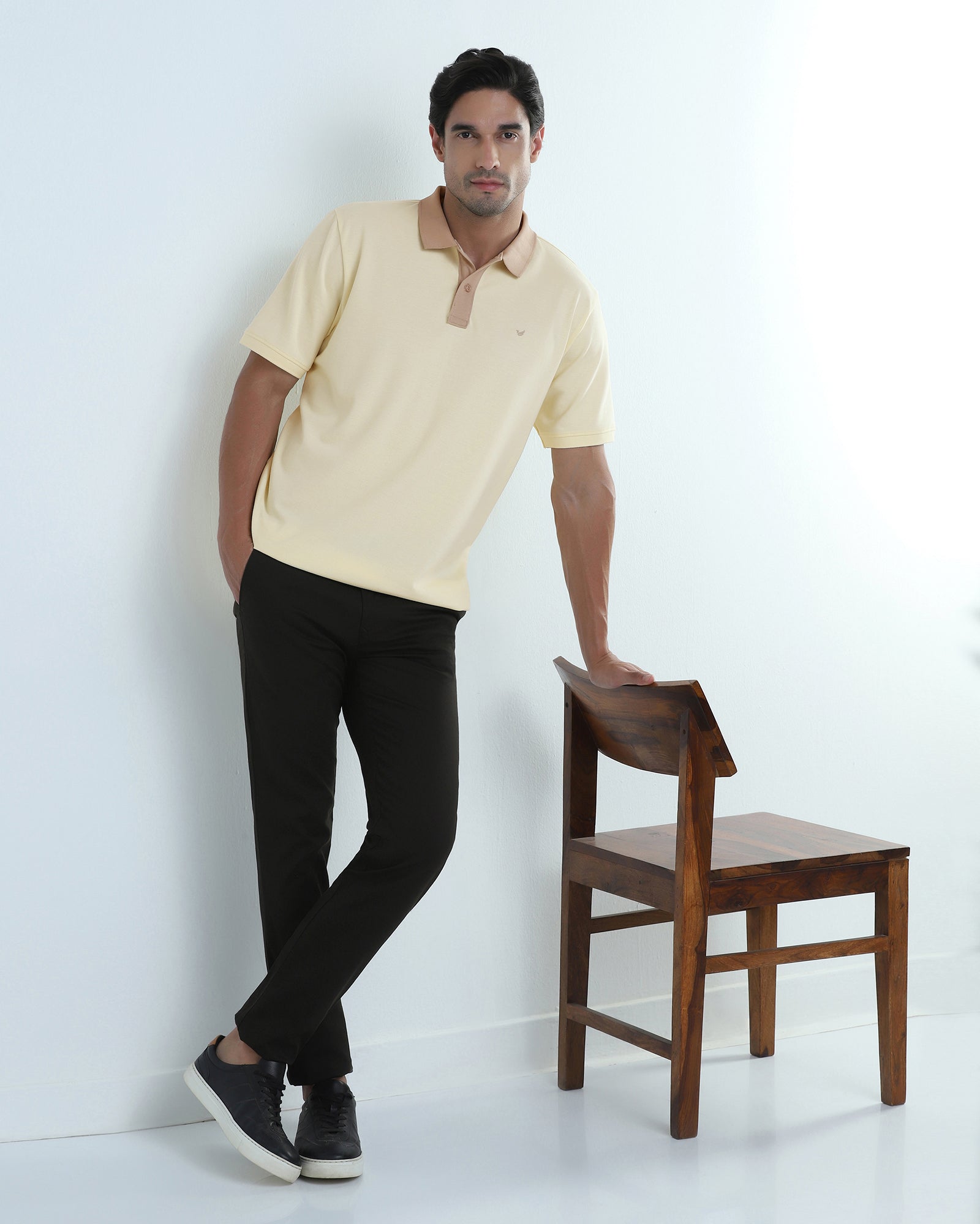 Yellow Solid Polo - Lono