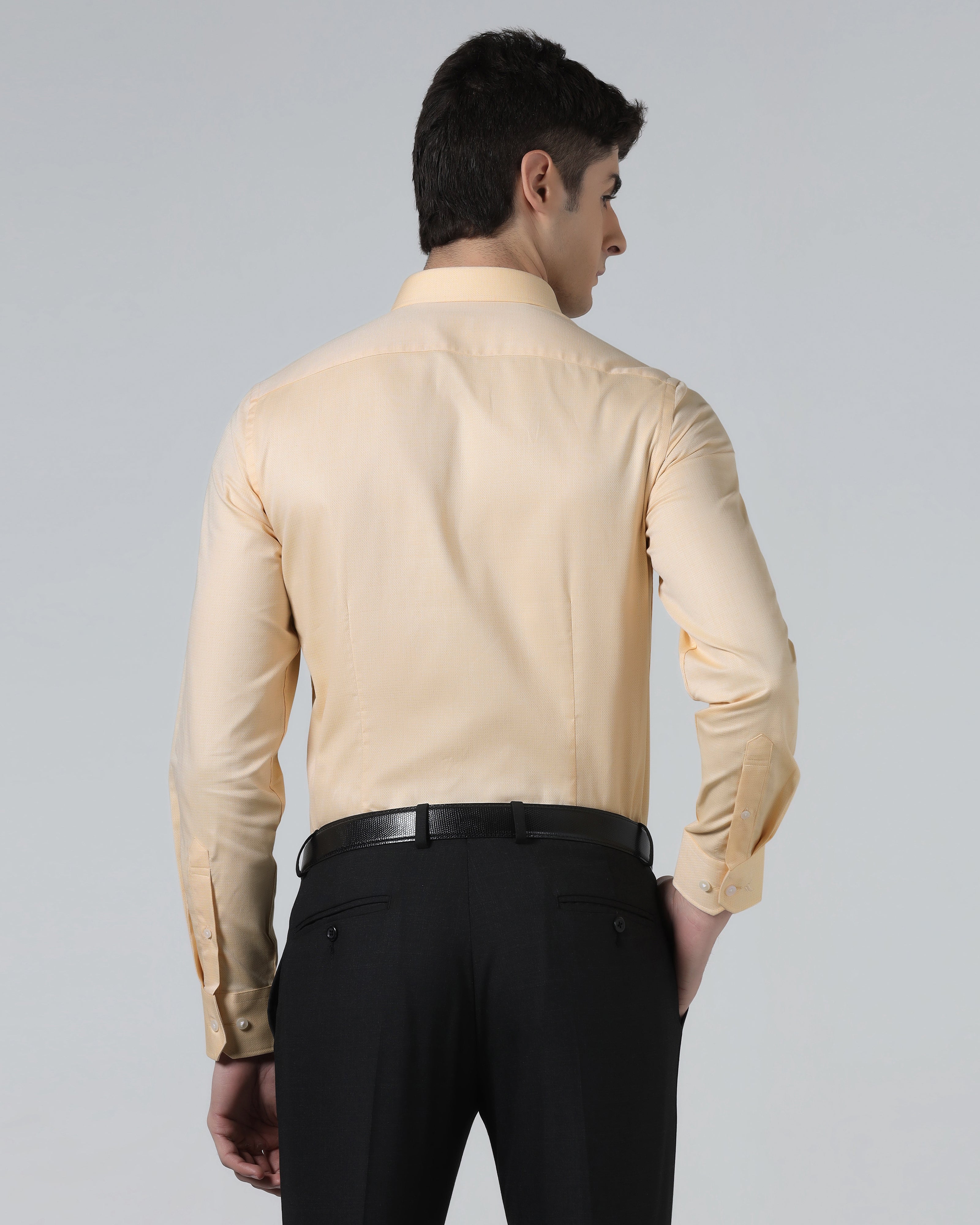 Yellow Textured Shirt
