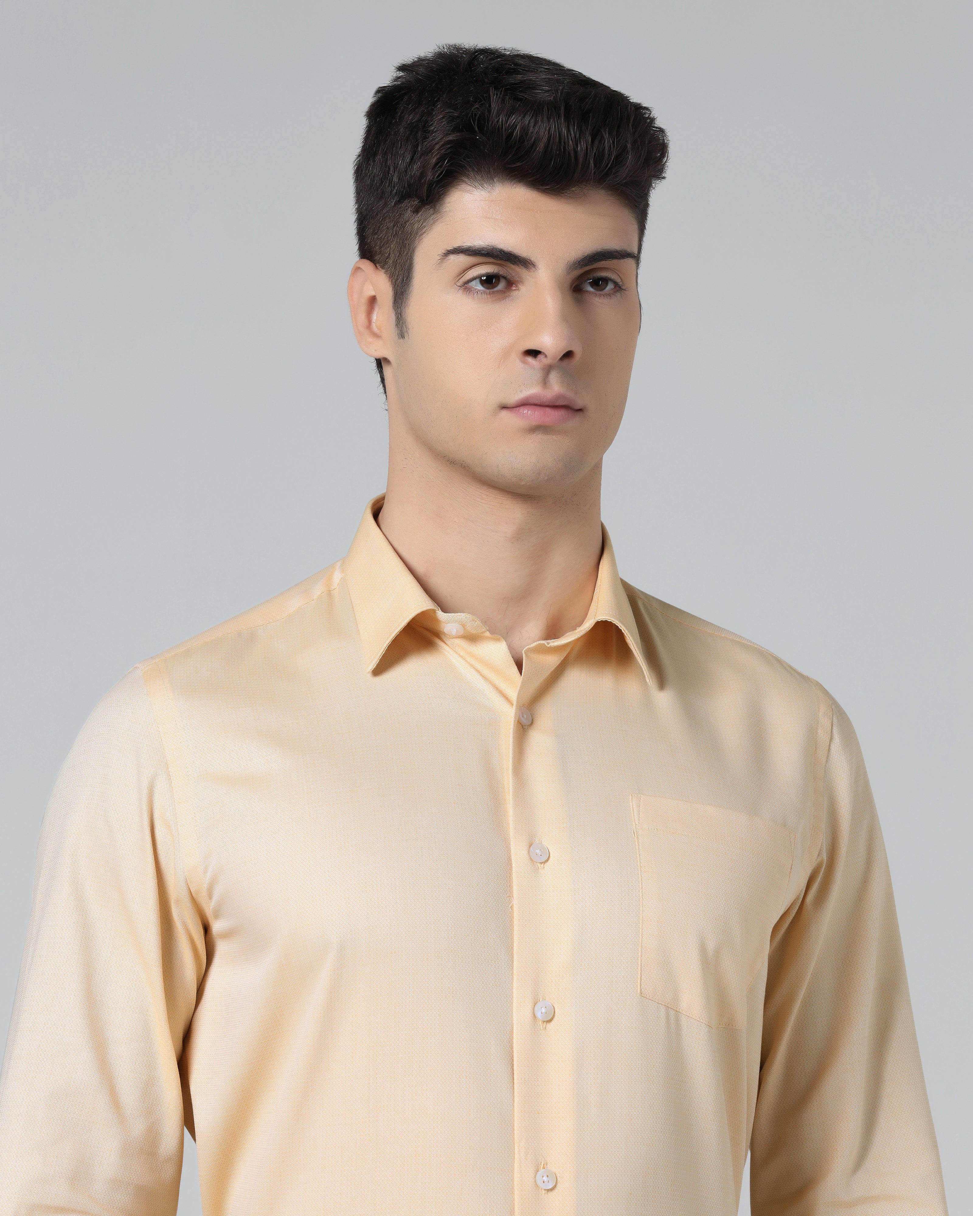 Yellow Textured Shirt