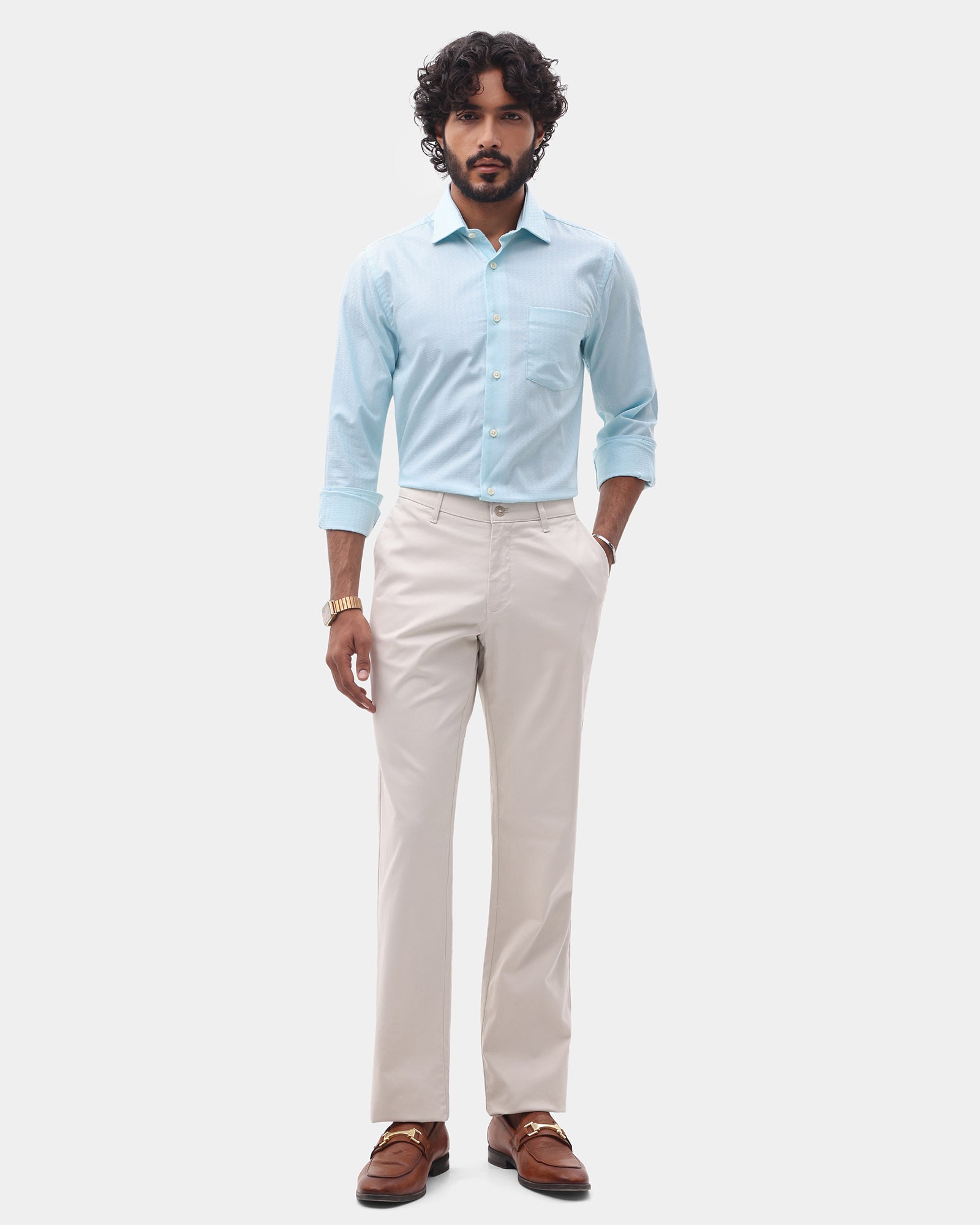 Aqua Textured Shirt - Staple