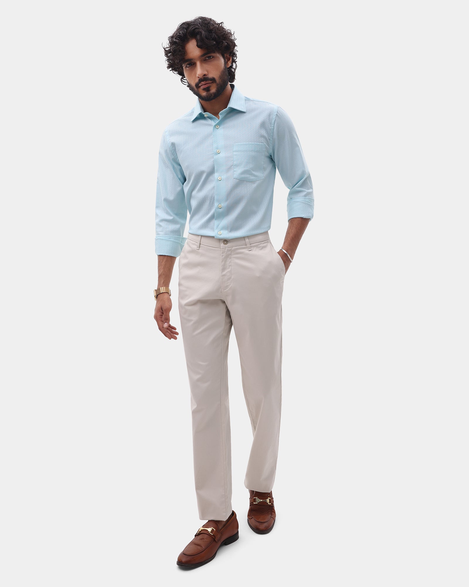 Aqua Textured Shirt - Staple