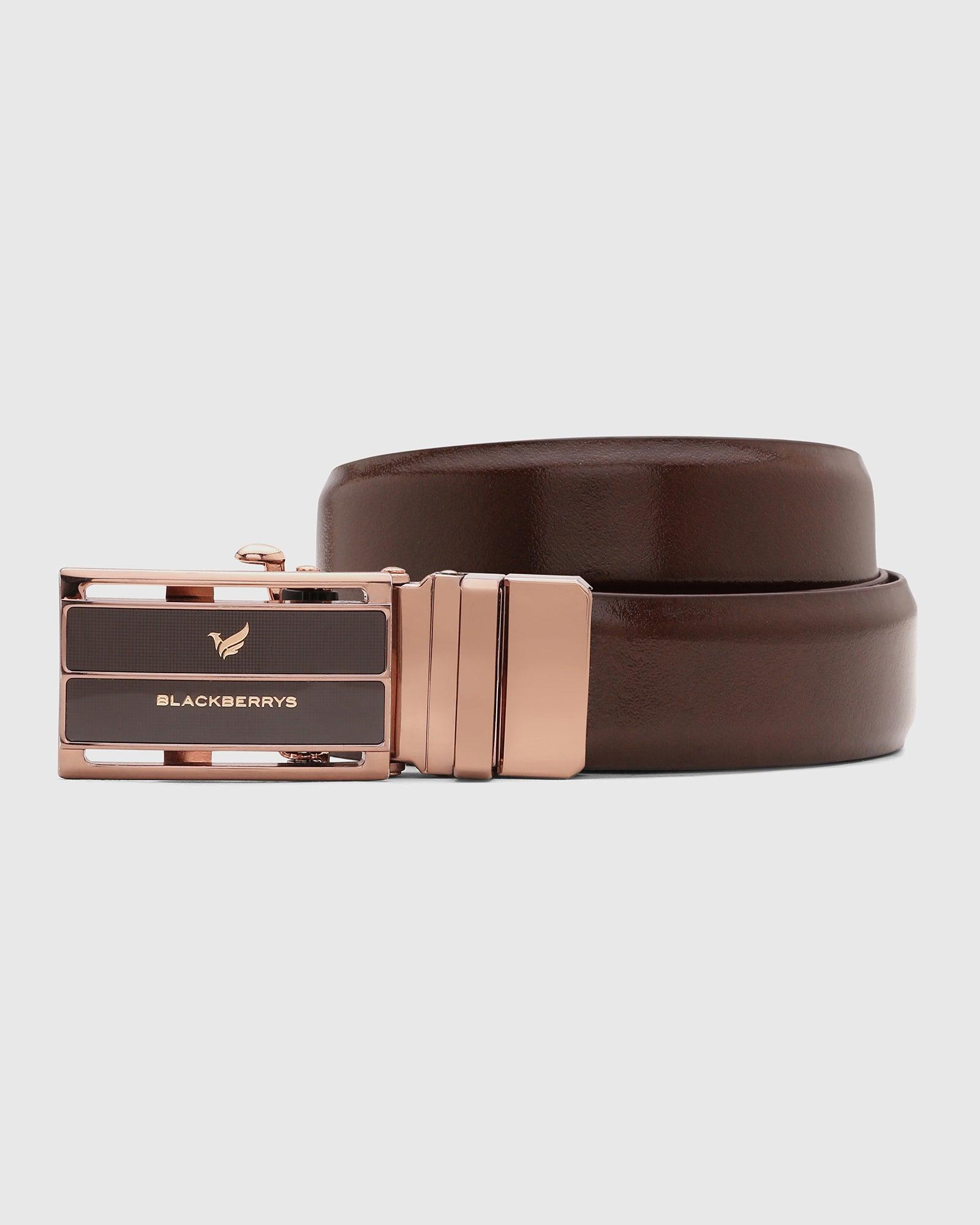 Solid Autolock Belt In Brown (Stephan) - Blackberrys