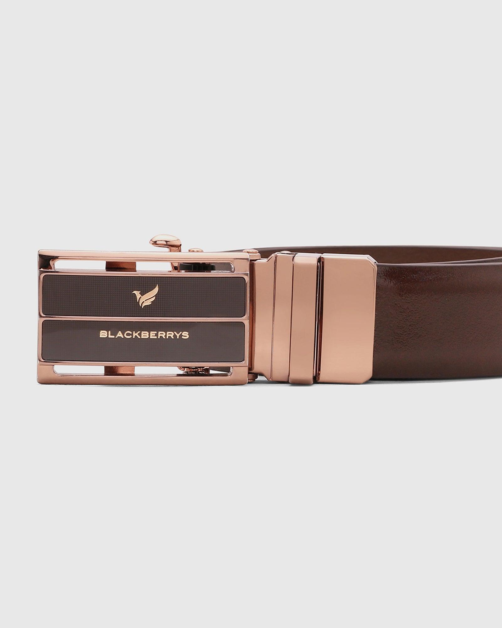 Solid Autolock Belt In Brown (Stephan) - Blackberrys