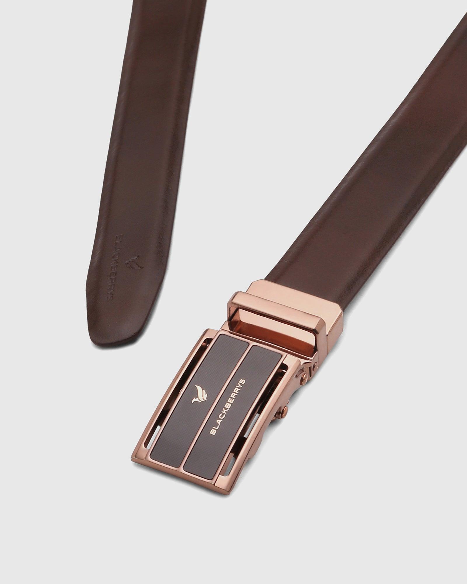 Solid Autolock Belt In Brown (Stephan) - Blackberrys