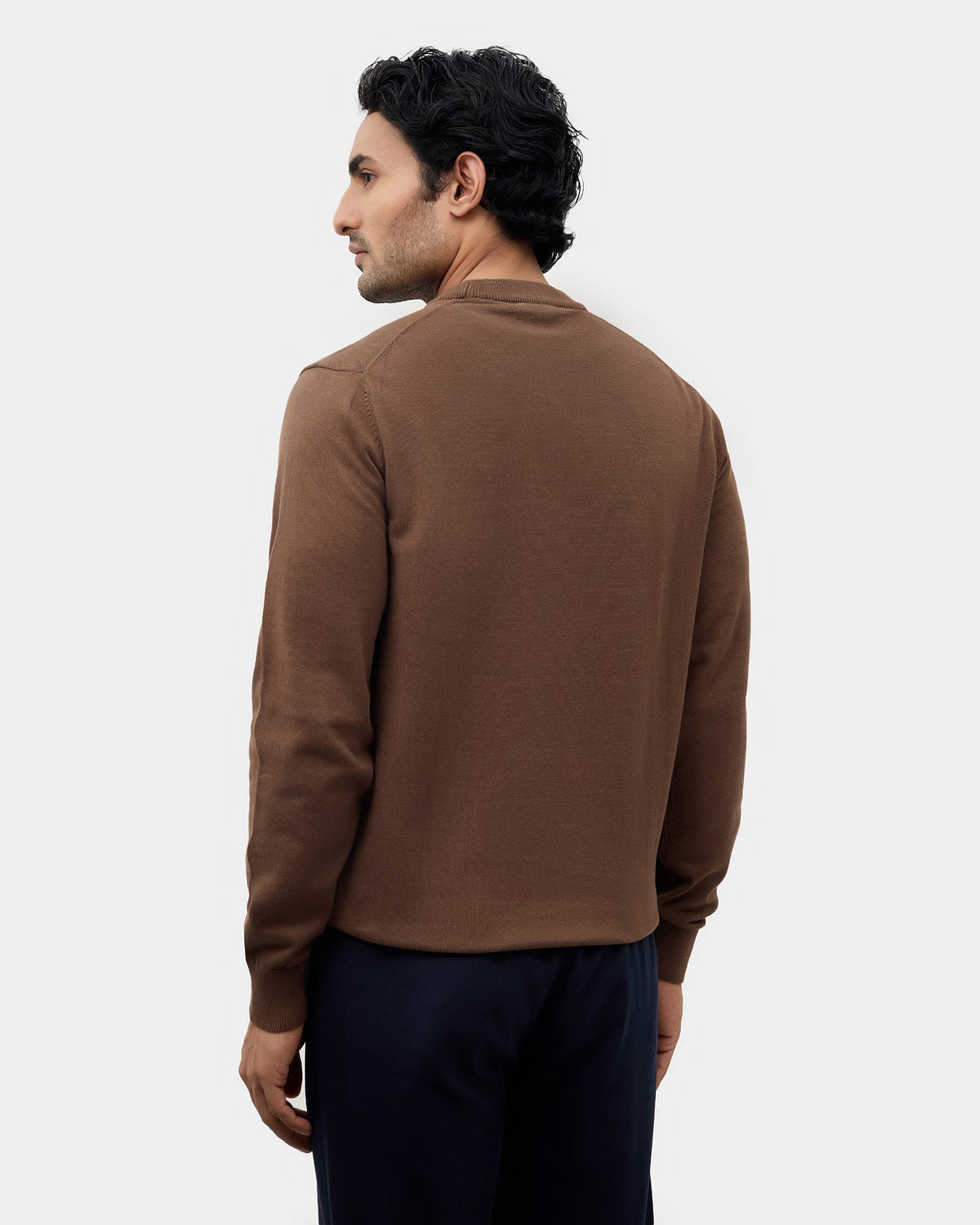 Bear Brown Solid Sweater - Mario