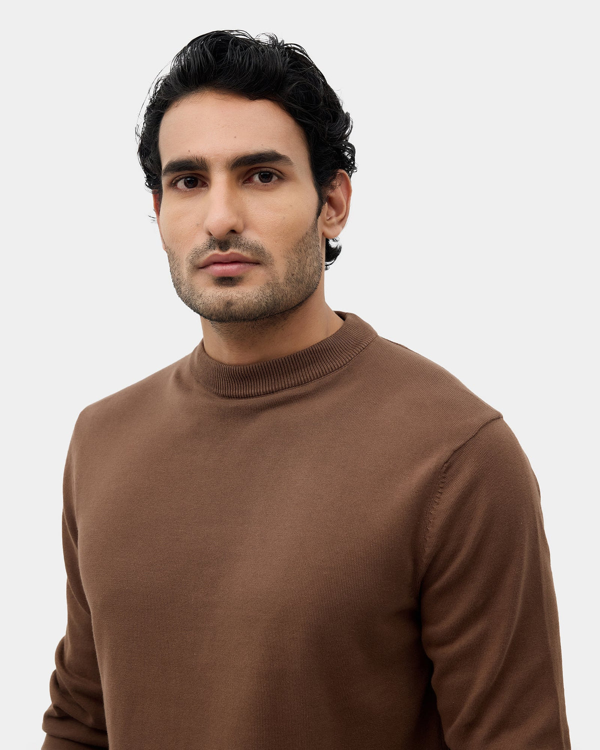 Bear Brown Solid Sweater - Mario