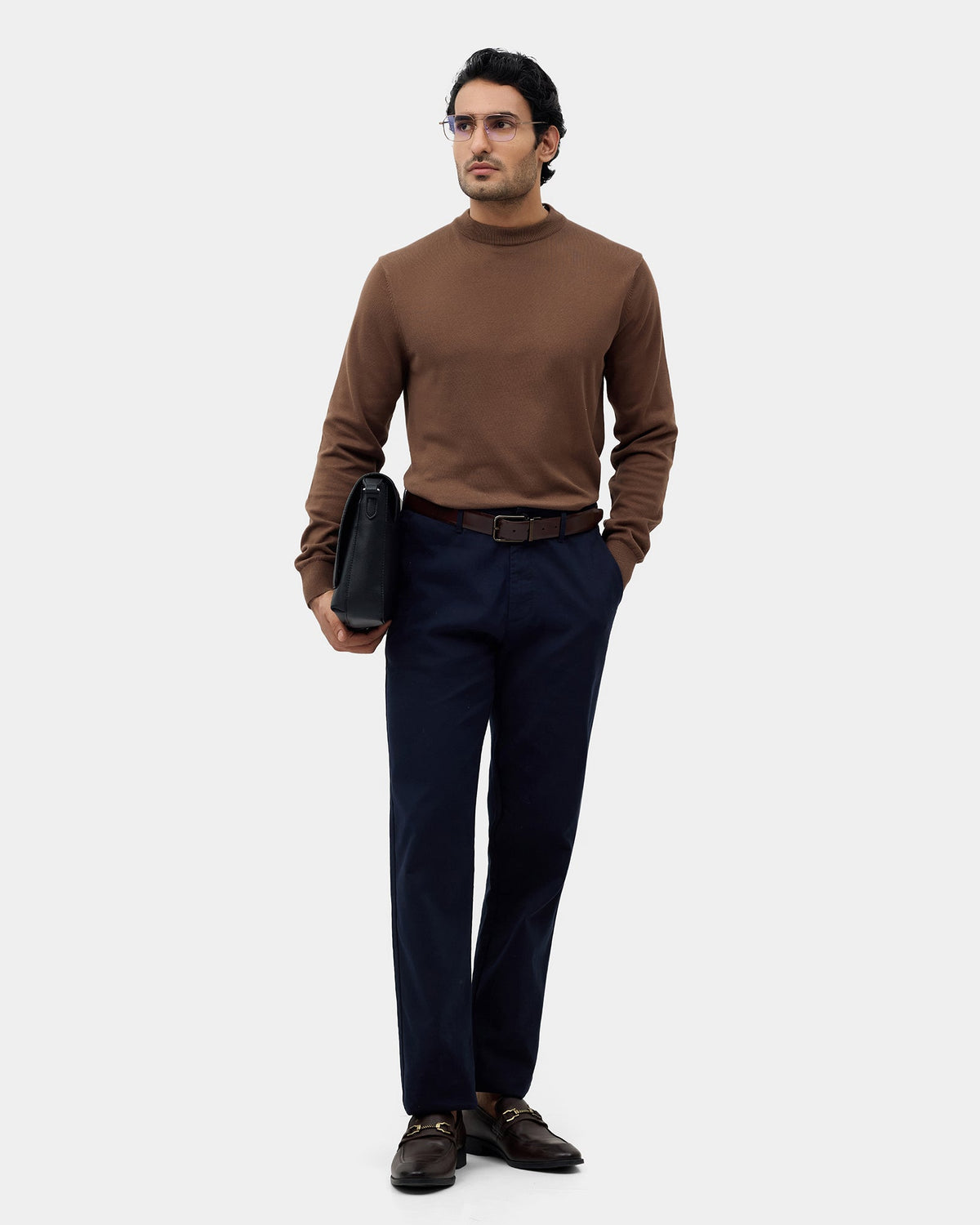Bear Brown Solid Sweater - Mario