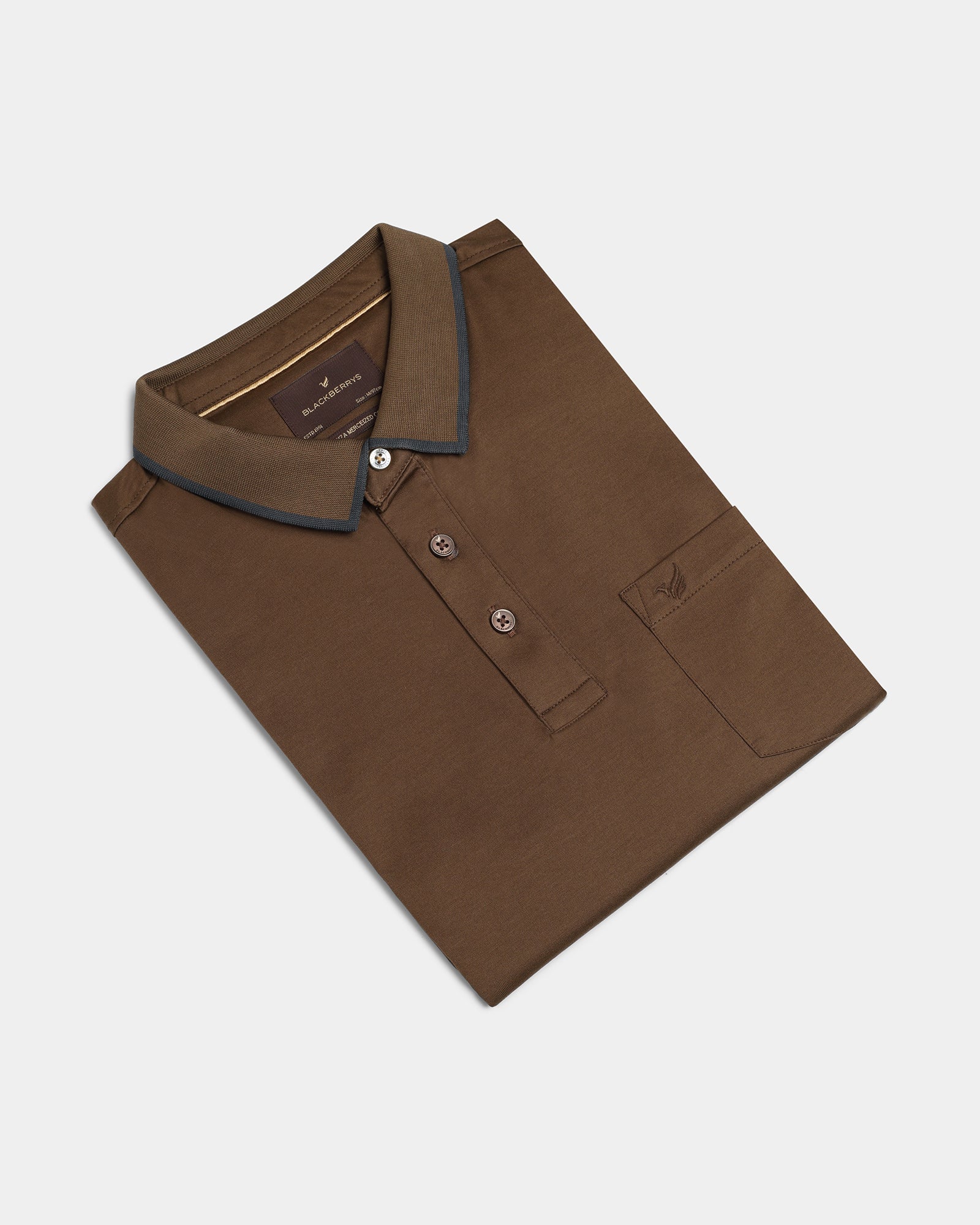 Bear Brown Solid Polo - Ae Ryun