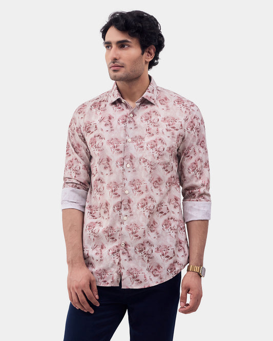Beige Printed Shirt - Wender