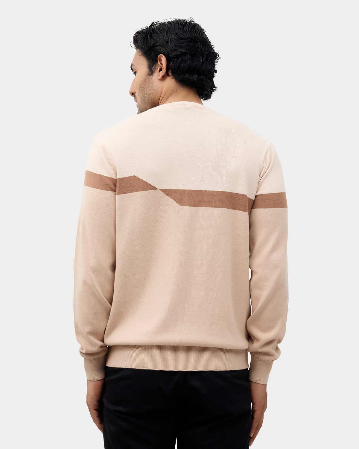 Beige Textured Sweater - Pepper