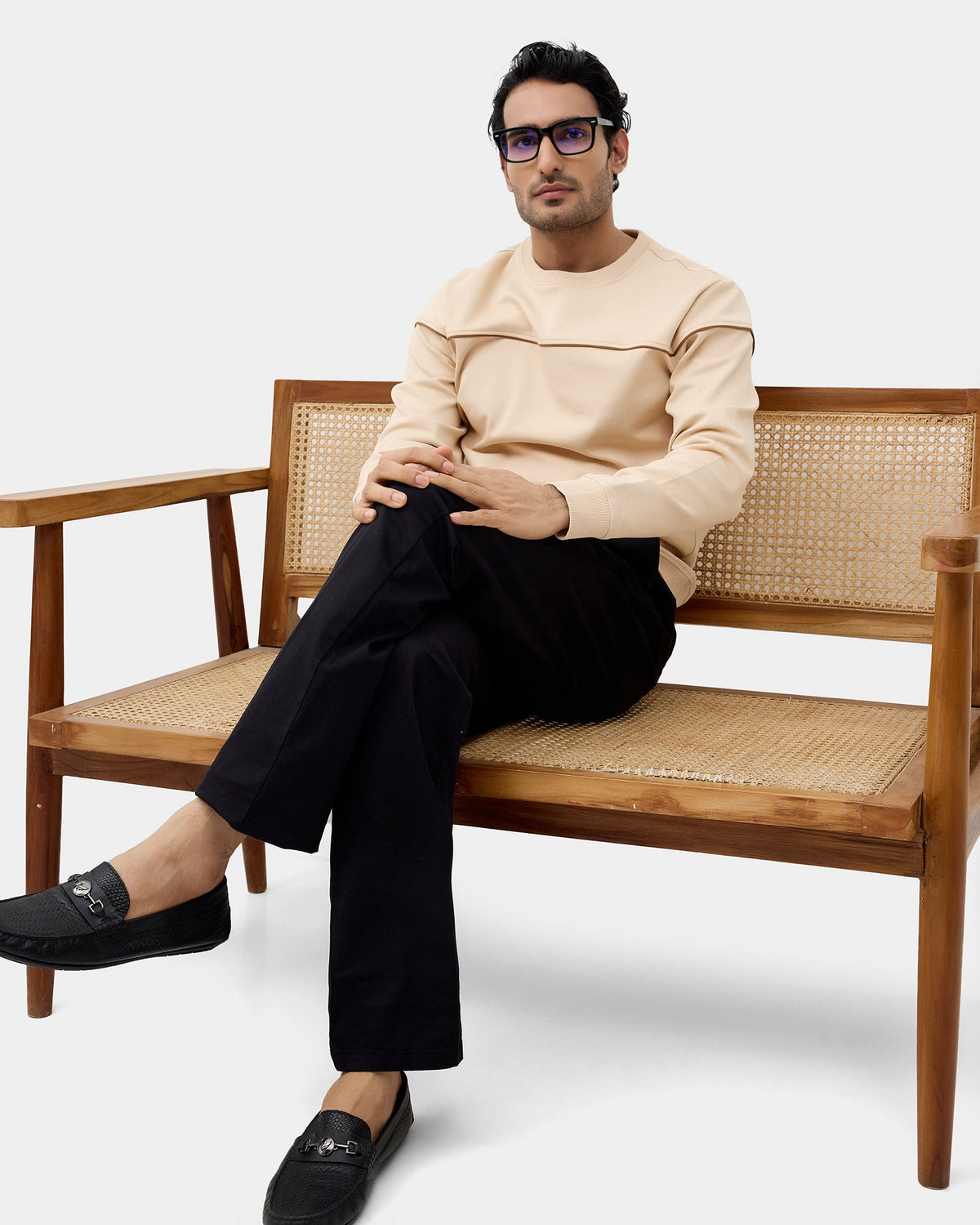 Beige Textured Sweater - Pepper