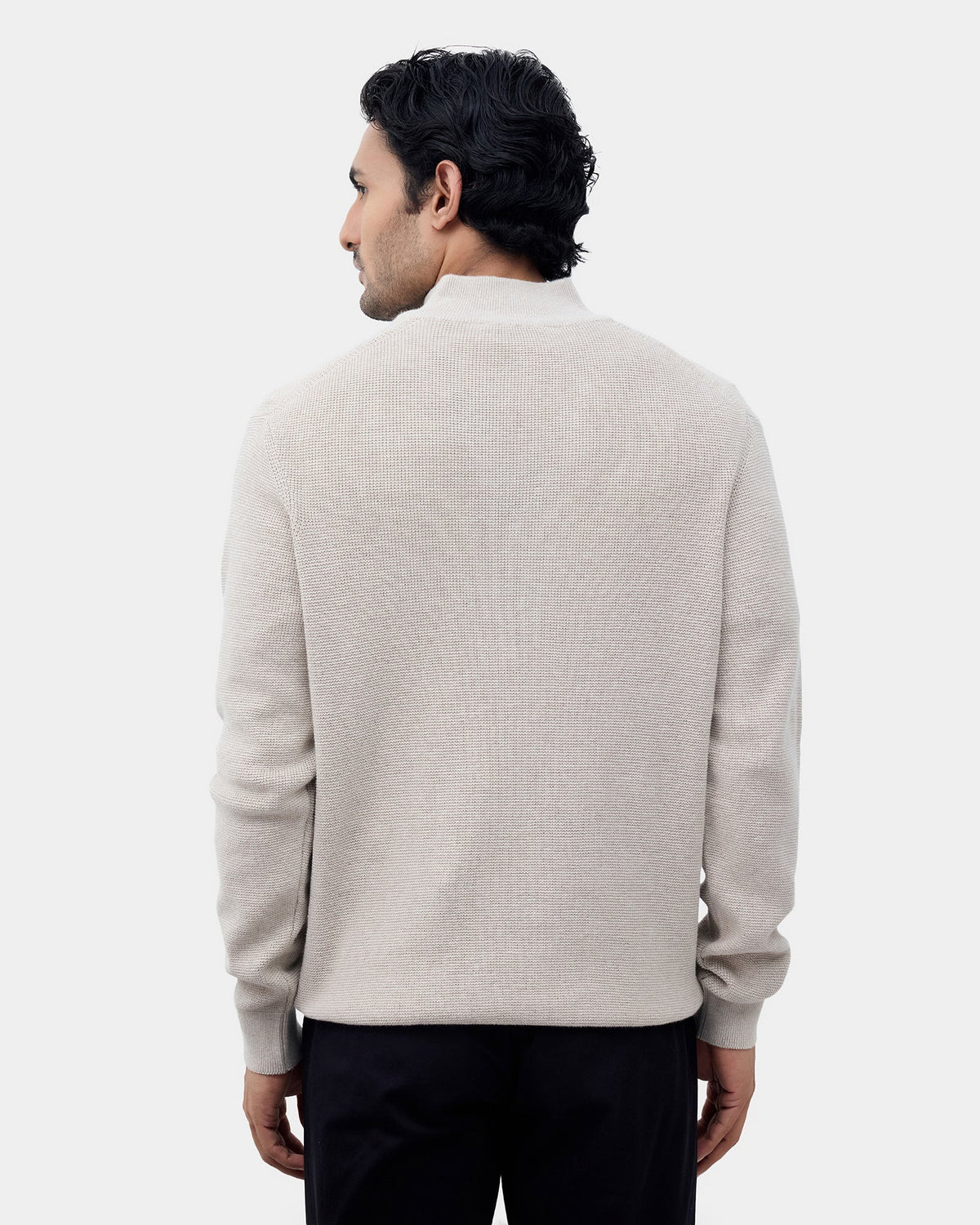 Beige Stripe Sweater - Olive