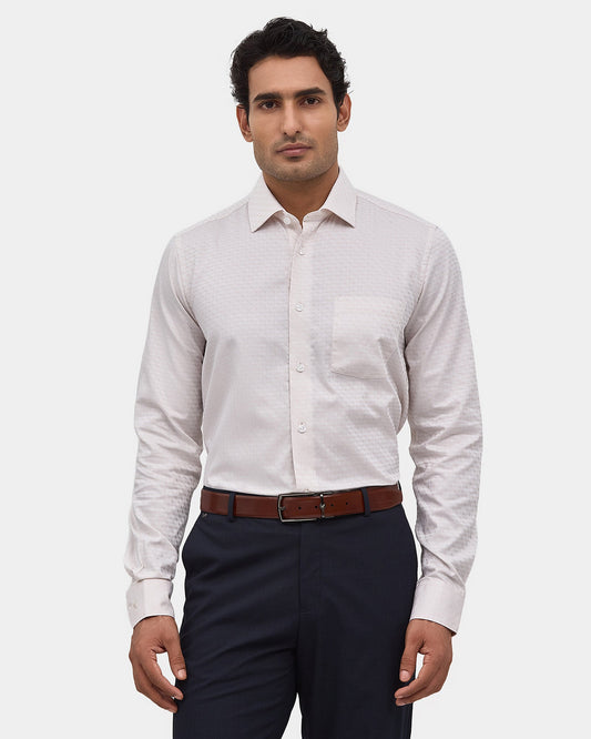 Beige Jacquard Shirt - Tessel