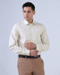 Beige Linen Textured Shirt - Kross