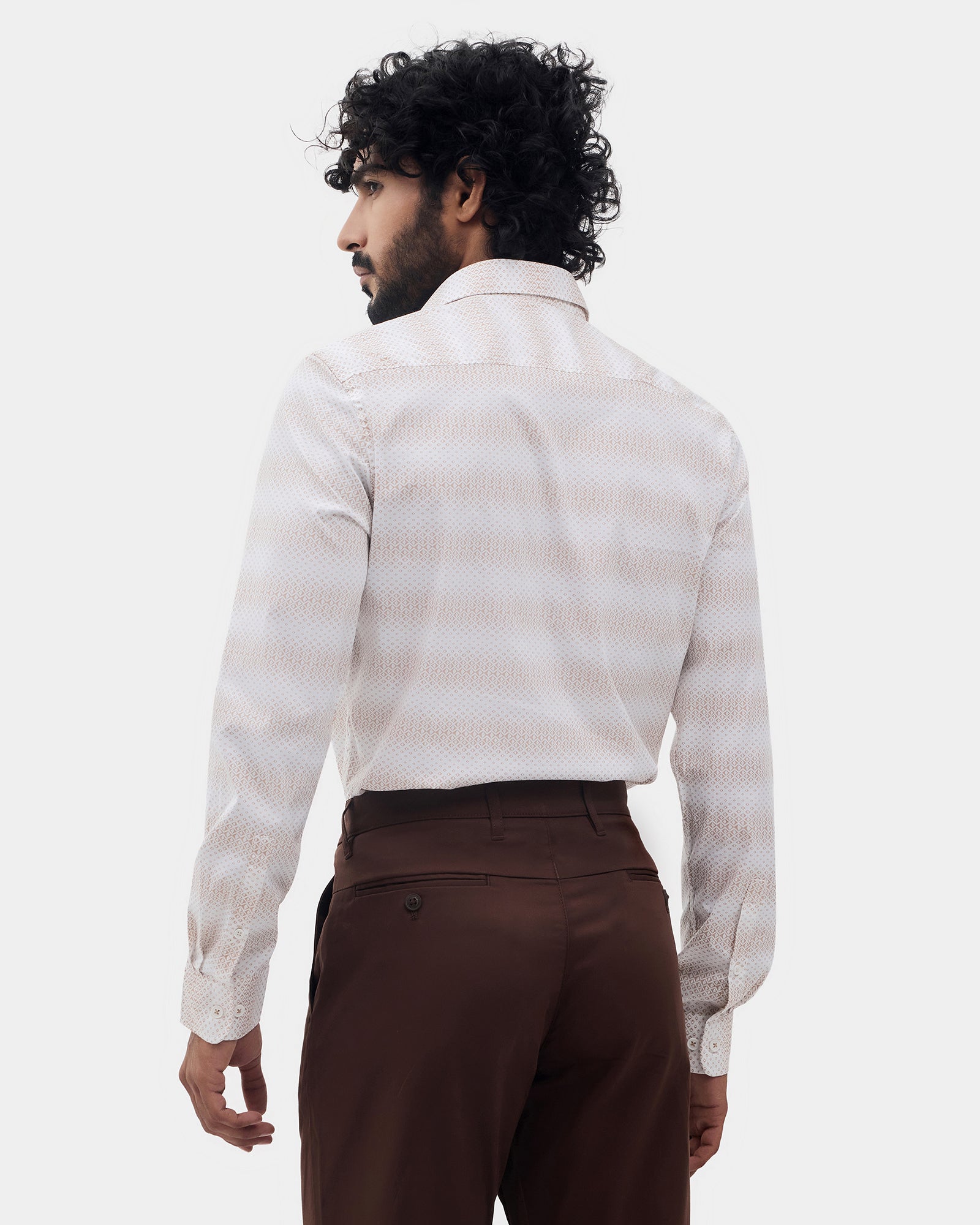 Beige Printed Shirt - Fanos