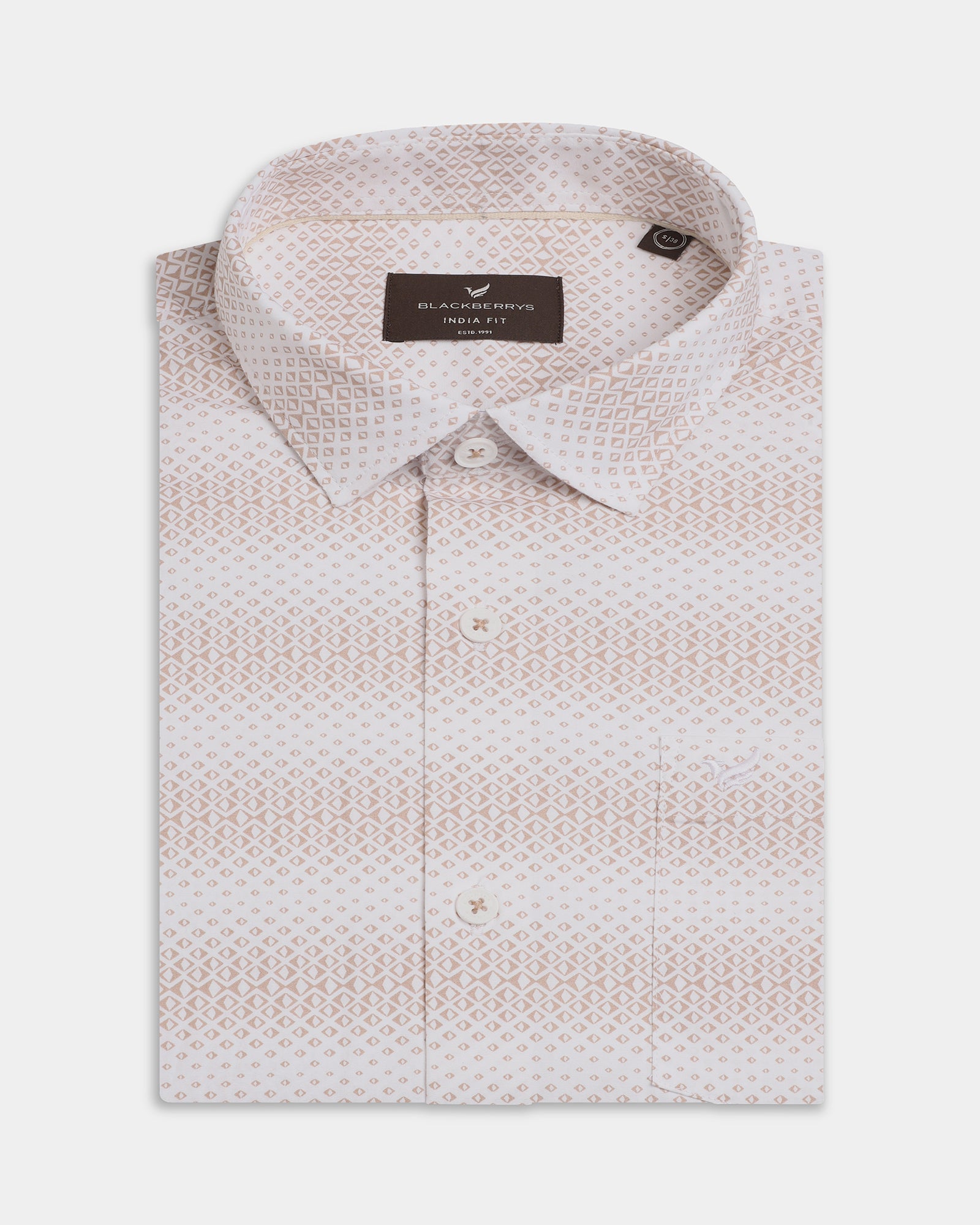 Beige Printed Shirt - Fanos