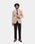 Beige Solid Blazer - Jaize
